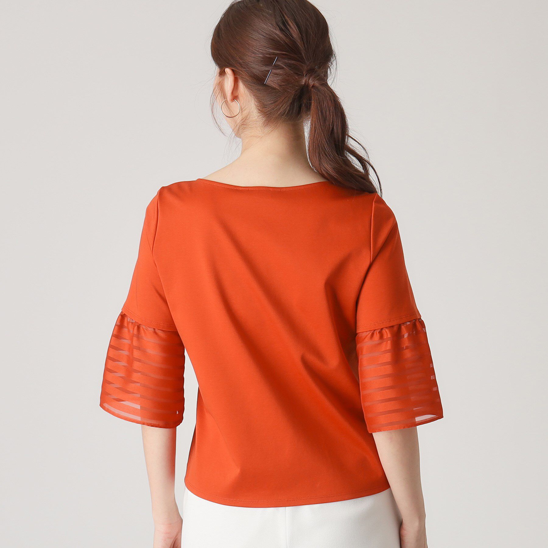 COUP DE CHANCE「【洗える／日本製】袖デザインのジャージプルオーバー」|Tシャツ・カットソー|