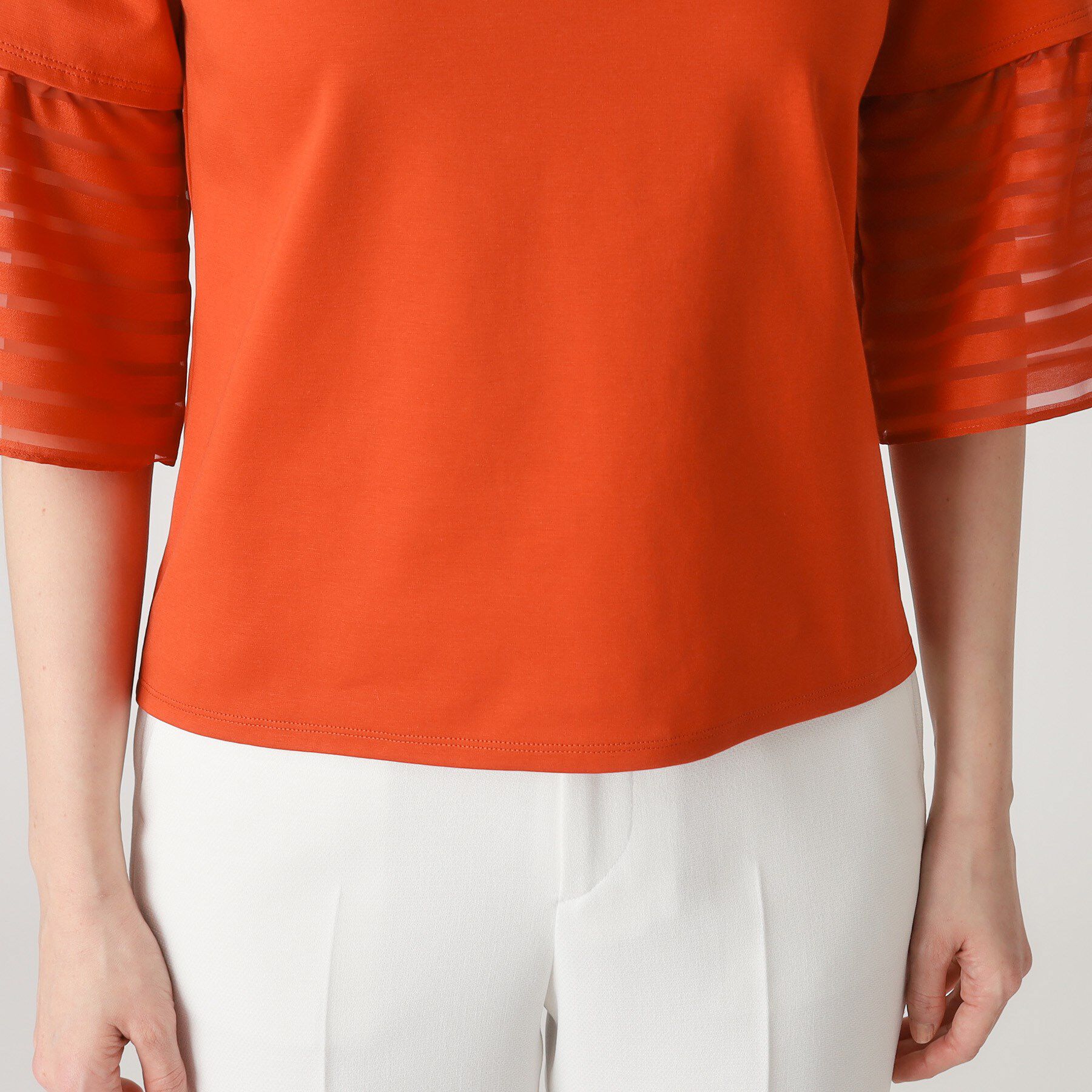 COUP DE CHANCE「【洗える／日本製】袖デザインのジャージプルオーバー」|Tシャツ・カットソー|