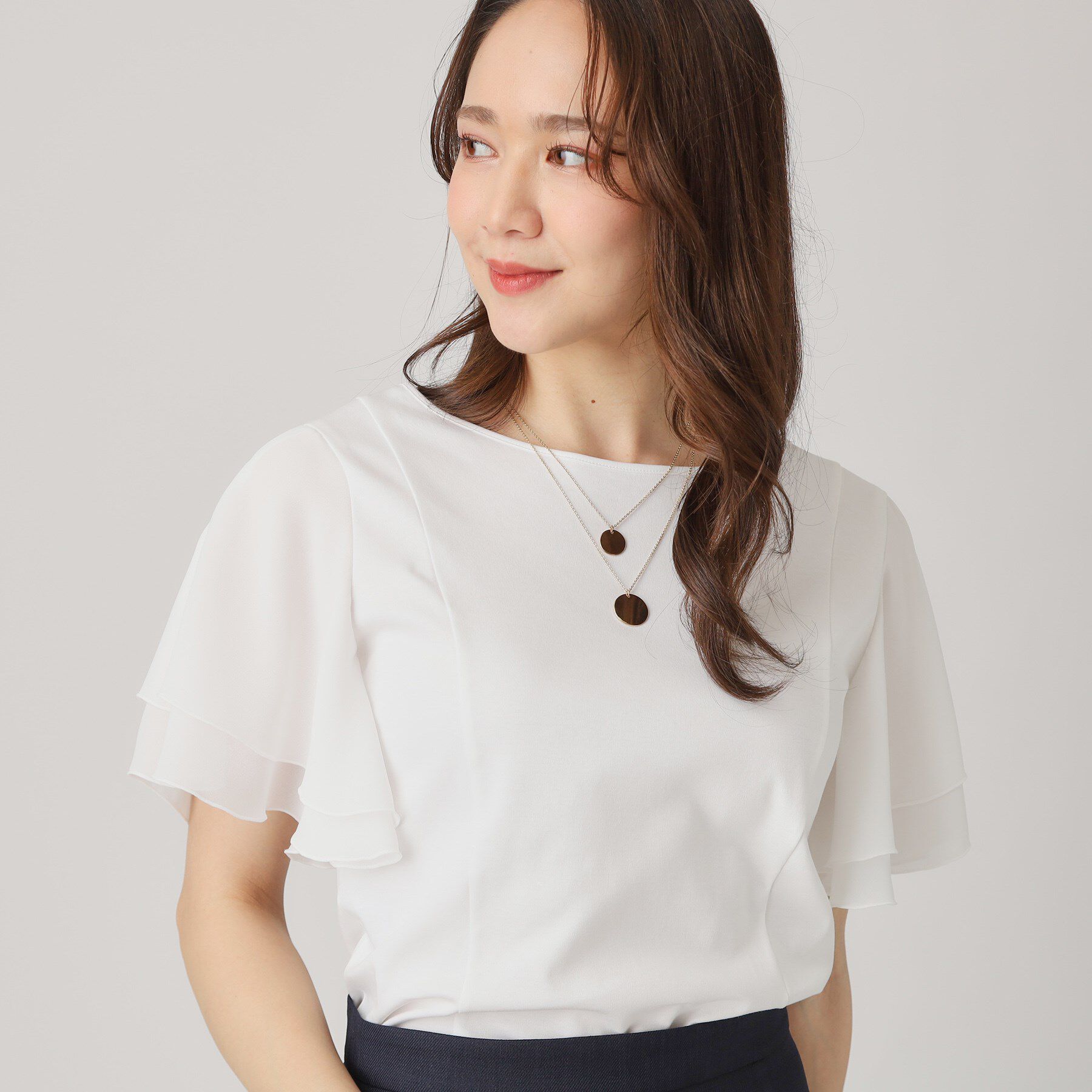 COUP DE CHANCE「【洗える／日本製】異素材組合せのジャージートップス」|Tシャツ・カットソー|