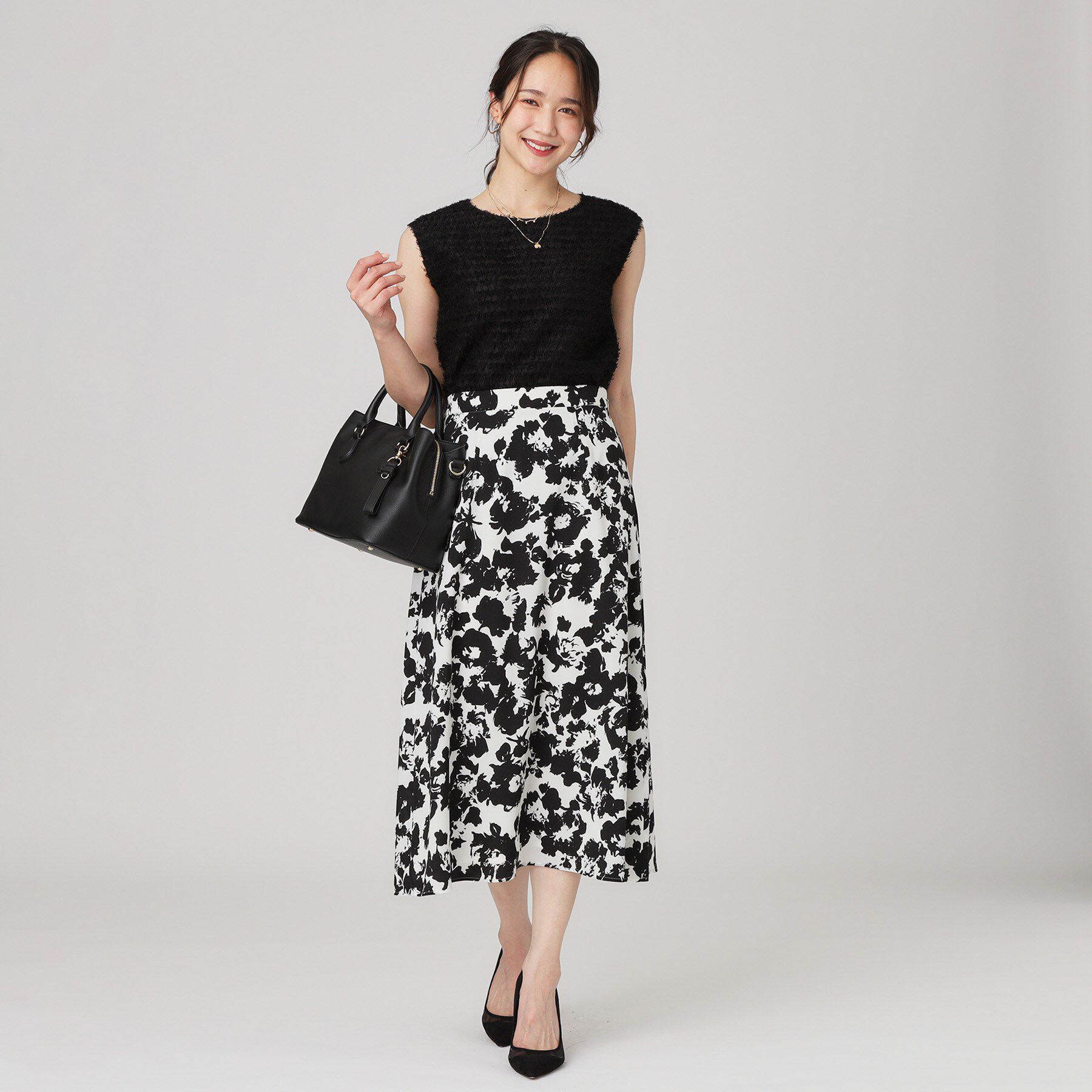 COUP DE CHANCE「【手洗い可／日本製】花柄フレアスカート」|スカート|