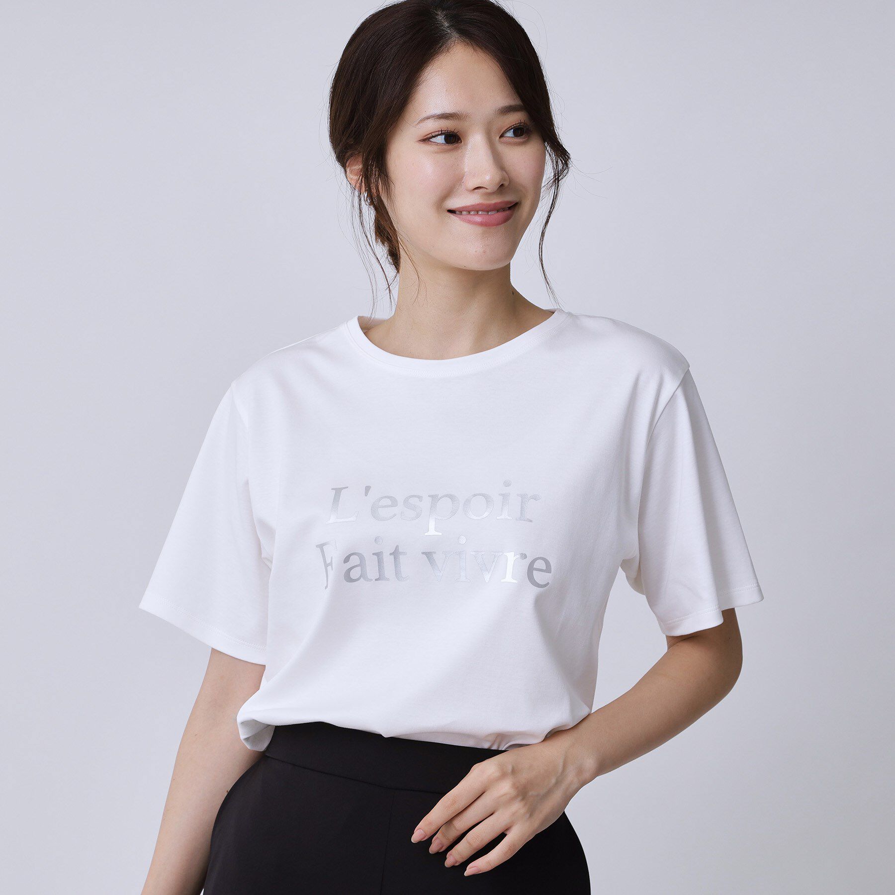 COUP DE CHANCE「【手洗い可／日本製／箔プリント】ロゴTシャツ」|Tシャツ・カットソー|