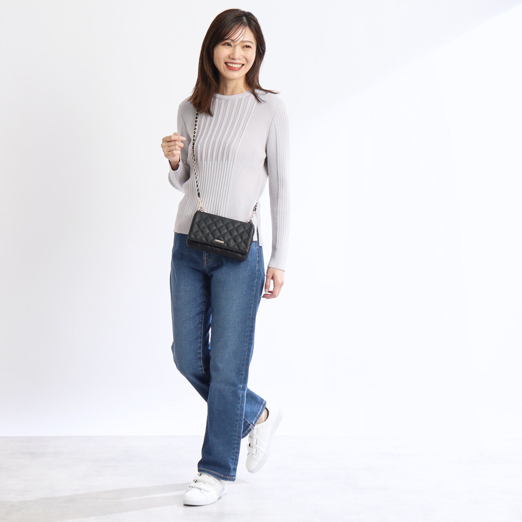 Reflect「【洗える】ストレートシルエットストレッチデニム」|デニム|