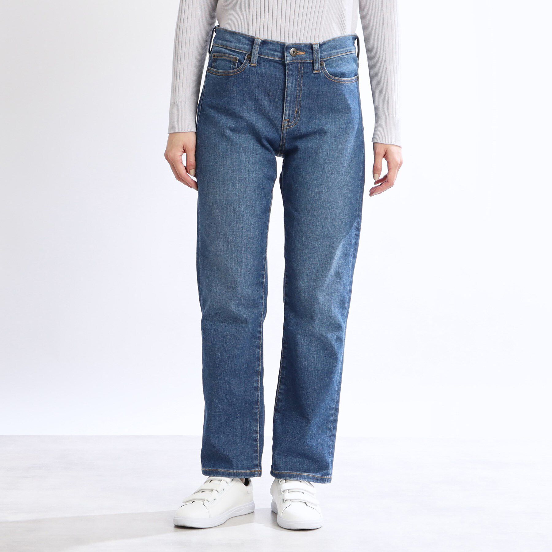 Reflect「【洗える】ストレートシルエットストレッチデニム」|デニム|