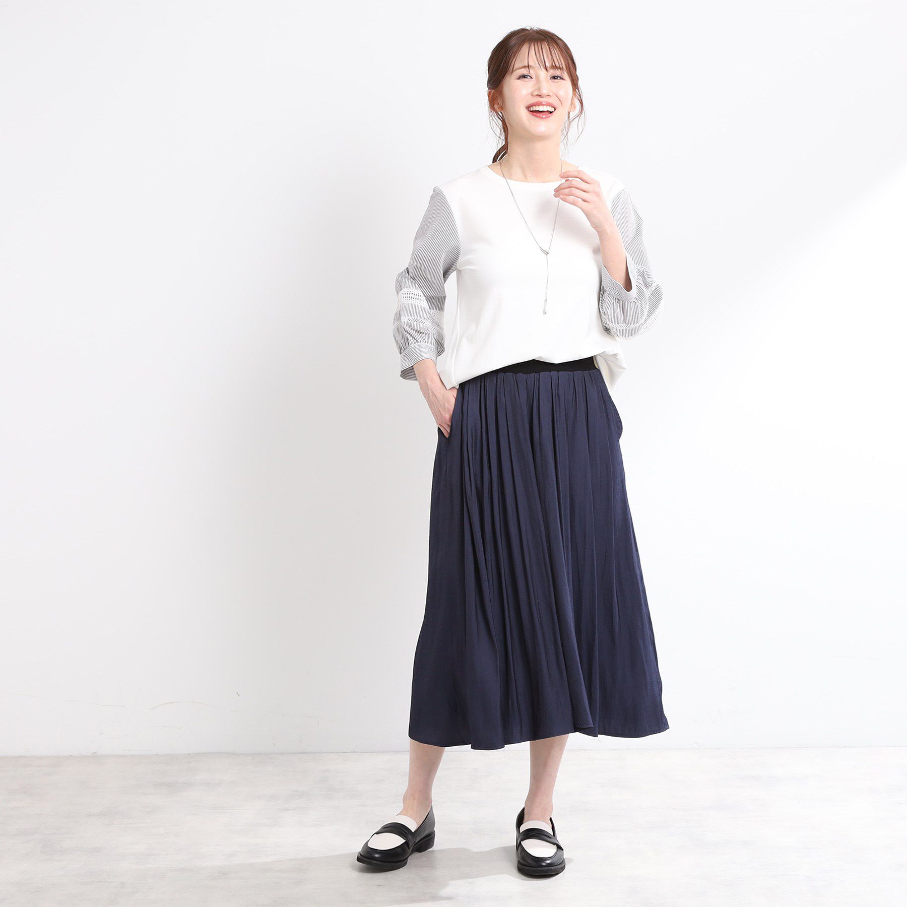 Reflect「【手洗い可／ウエスト総ゴム】シャンブレースカーチョパンツ」|その他|