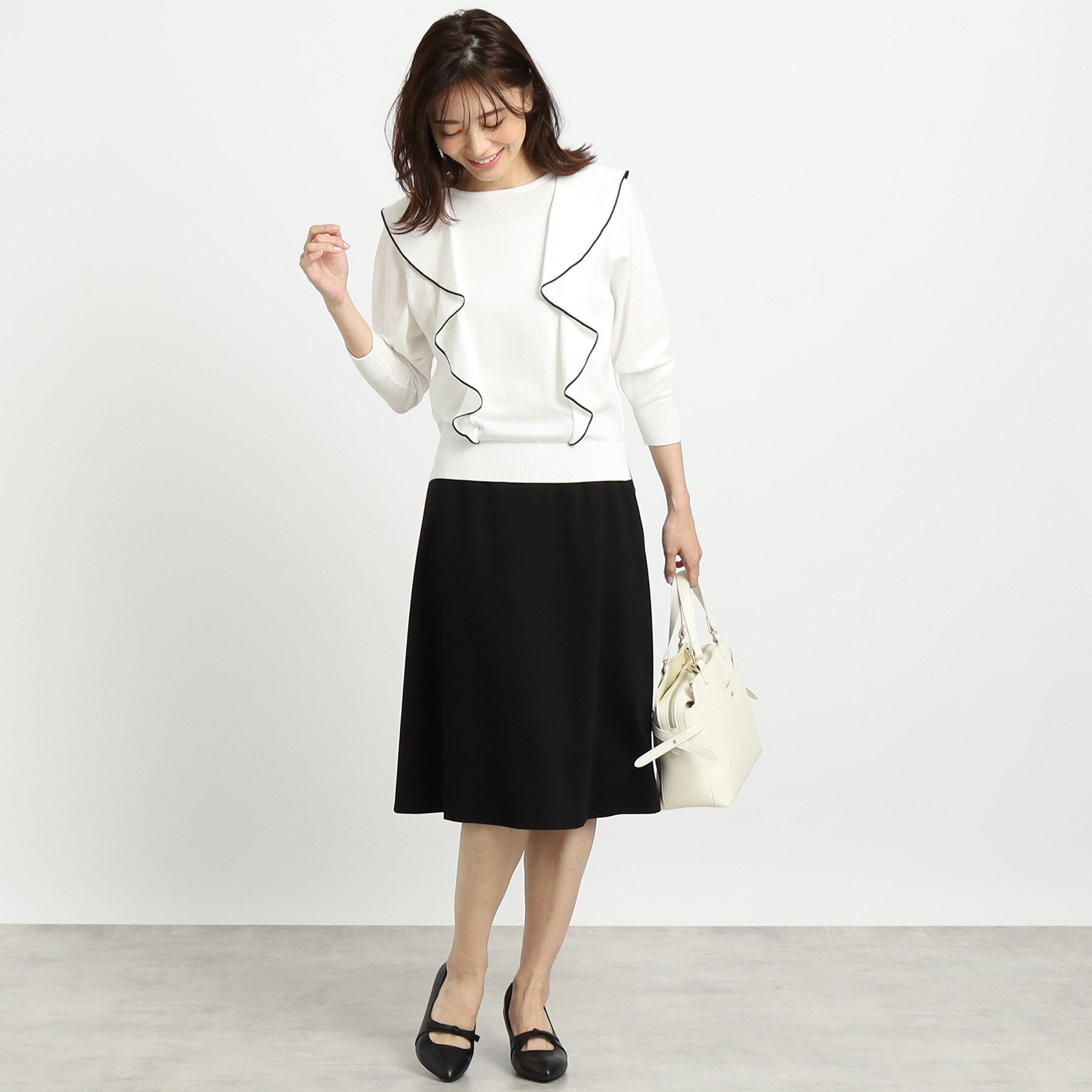 Reflect「【匠シリーズ／洗える】ソフトフレアスカート」|スカート|