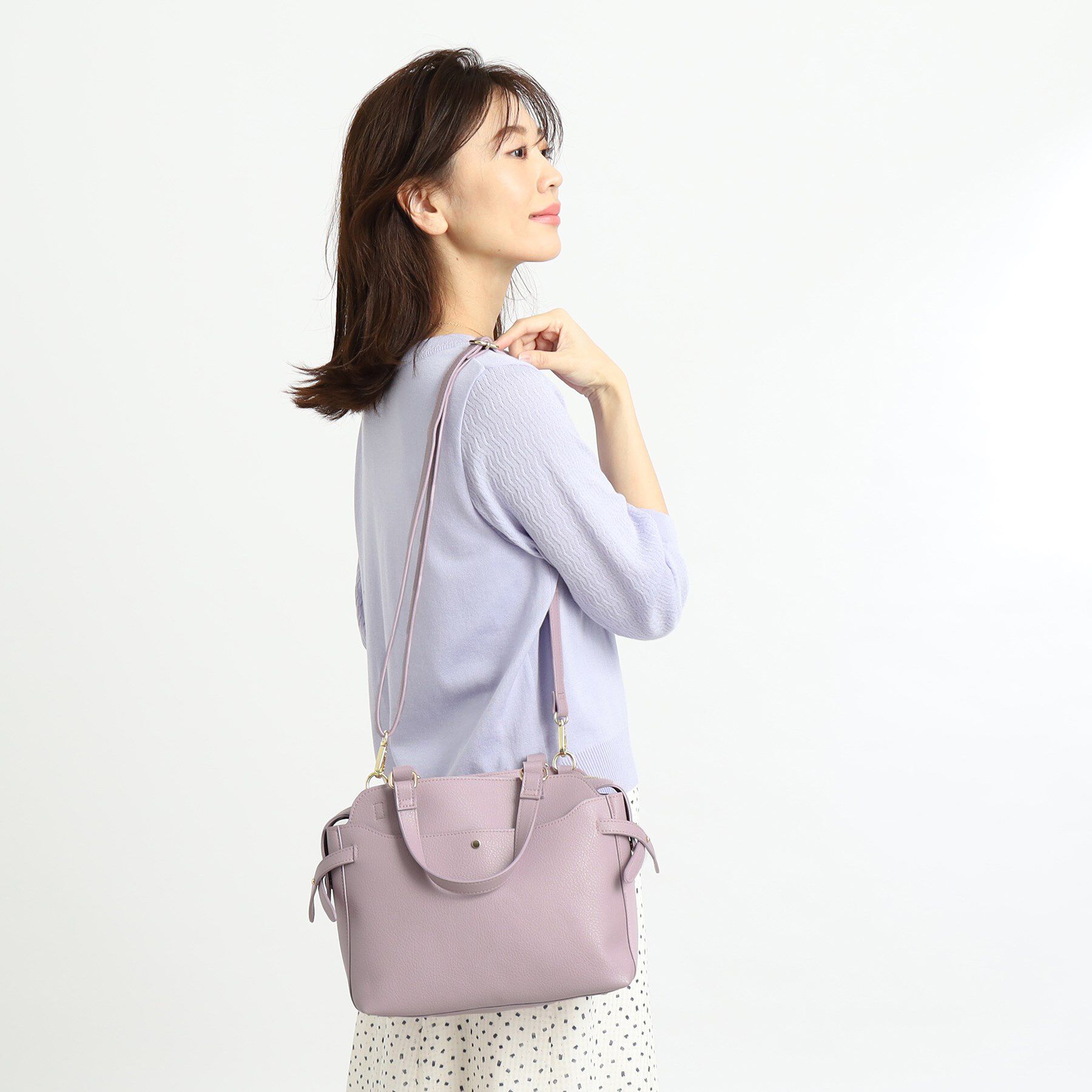 Reflect「【たっぷり収納！あおりポケット／通勤にぴったり◎／WEB先行カラーあり】ショルダー付きミディアムバッ」|トートバッグ|