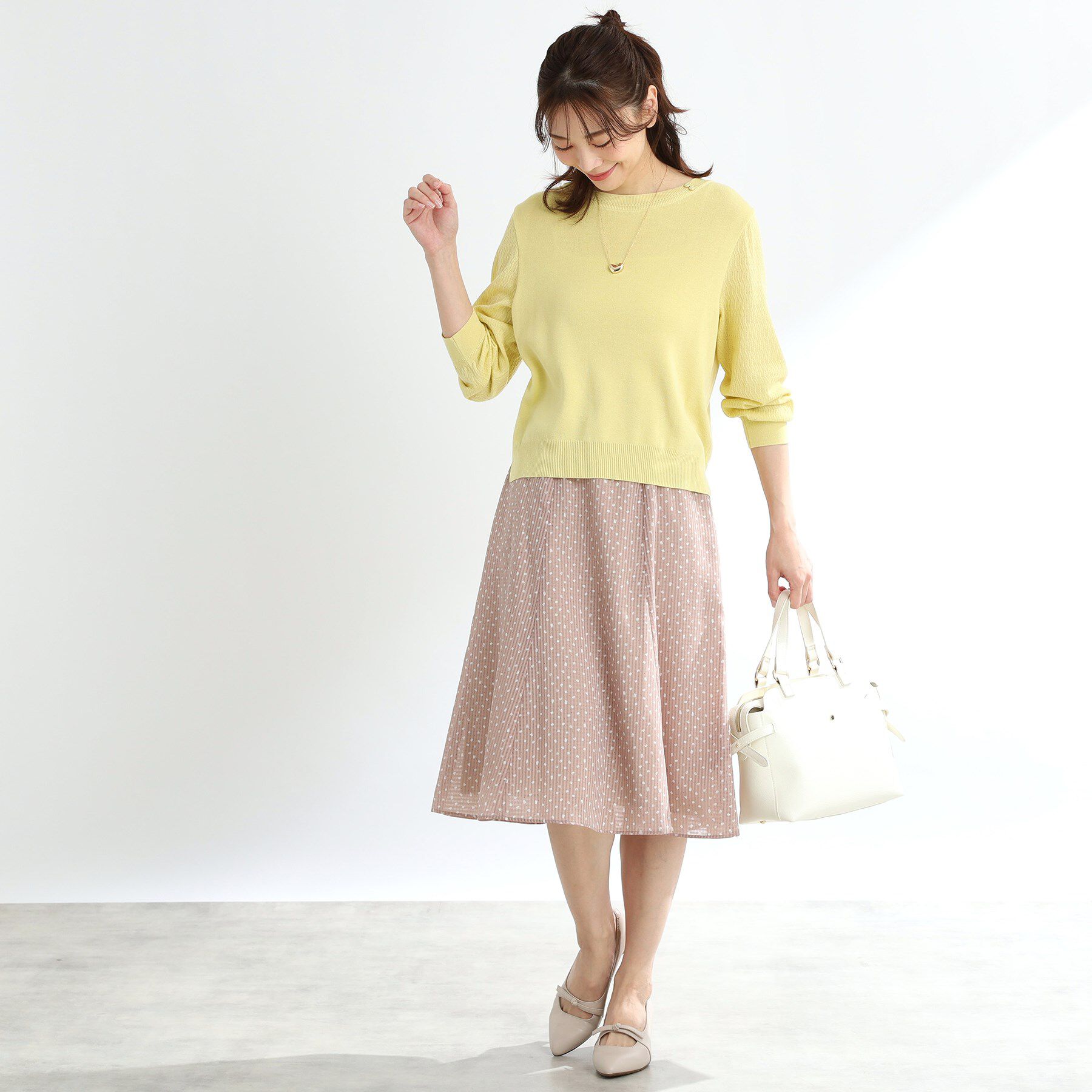 Reflect「【WEB先行カラーあり／洗える】パフスリーブニット」|ニット・セーター|