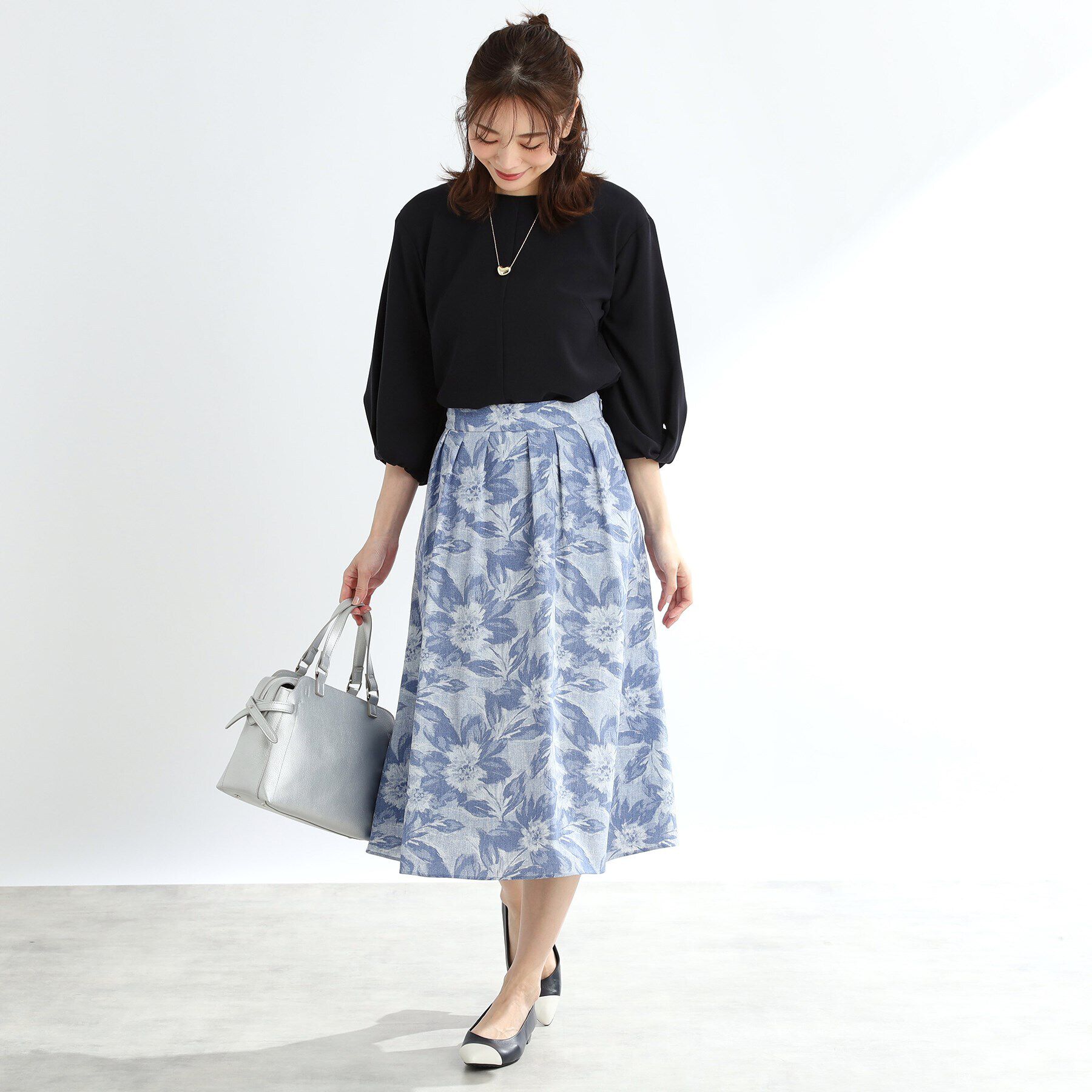 Reflect「【セットアップ可能】バックサテンブラウス」|シャツ・ブラウス|