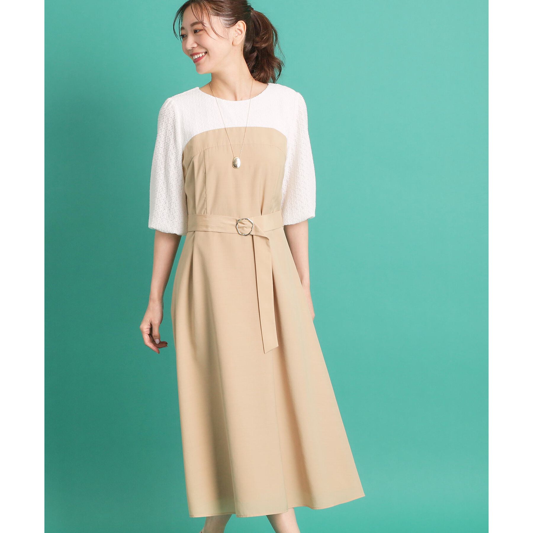 Reflect「【夏SALE／チェーン長さ調節可】エッグ型パーツネックレス」|ネックレス|