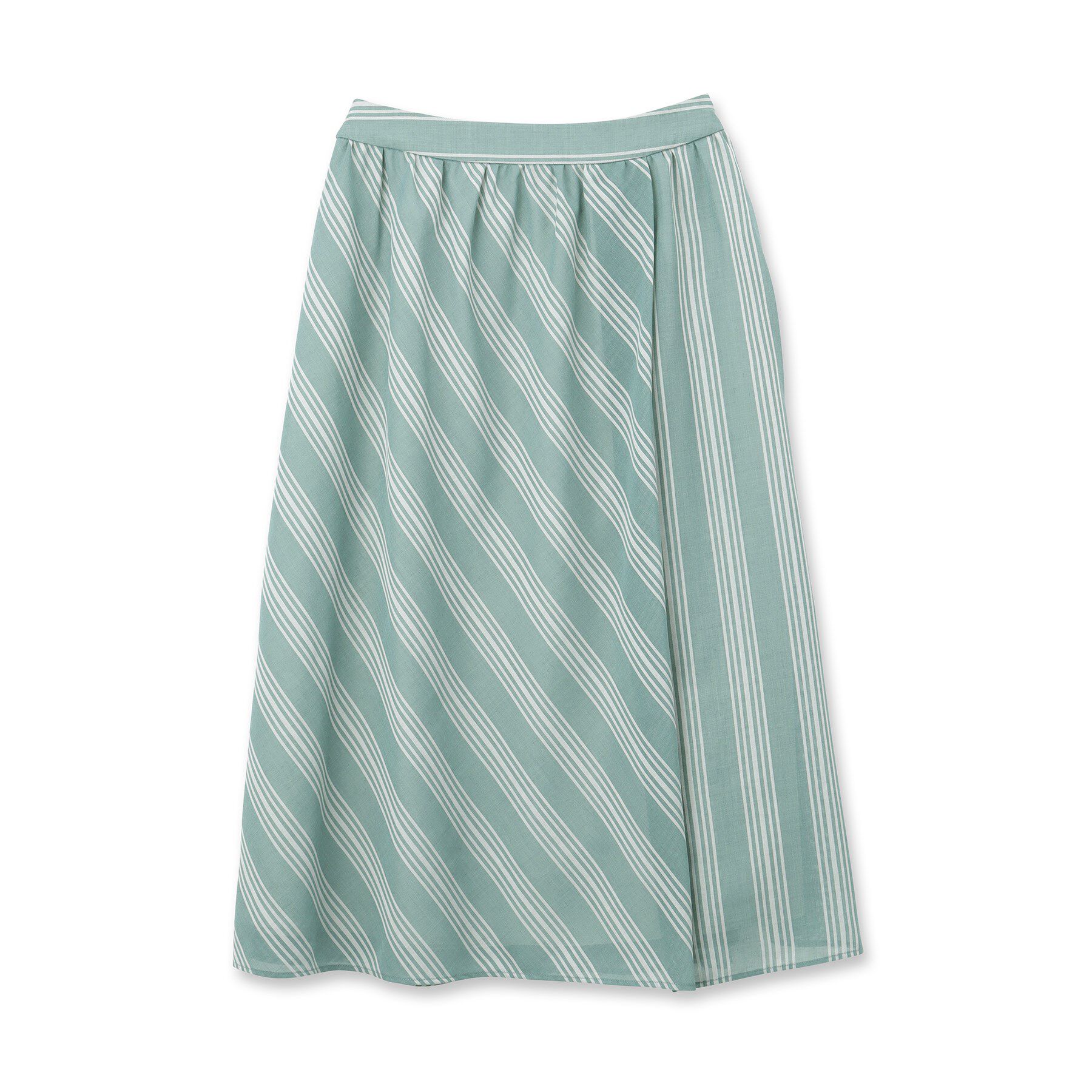 Reflect「【手洗い可】ストライプ柄シアースカート」|スカート|