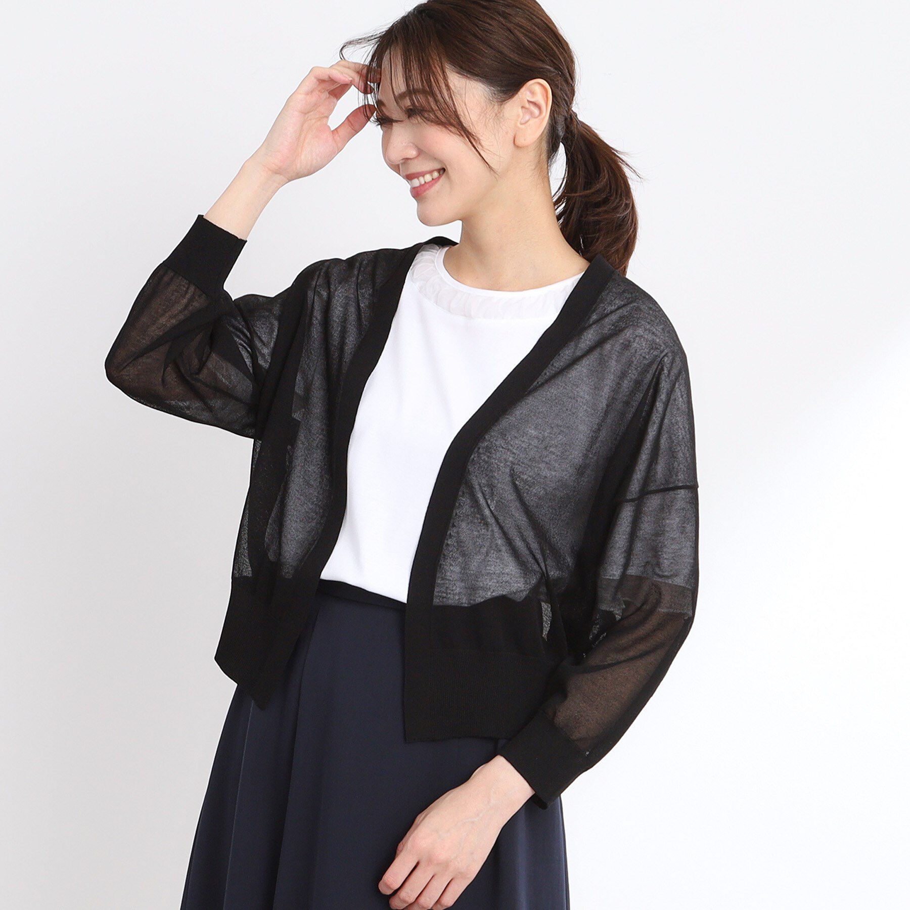 Reflect「【手洗い可】キレイめシアーカーディガン」|カーディガン|