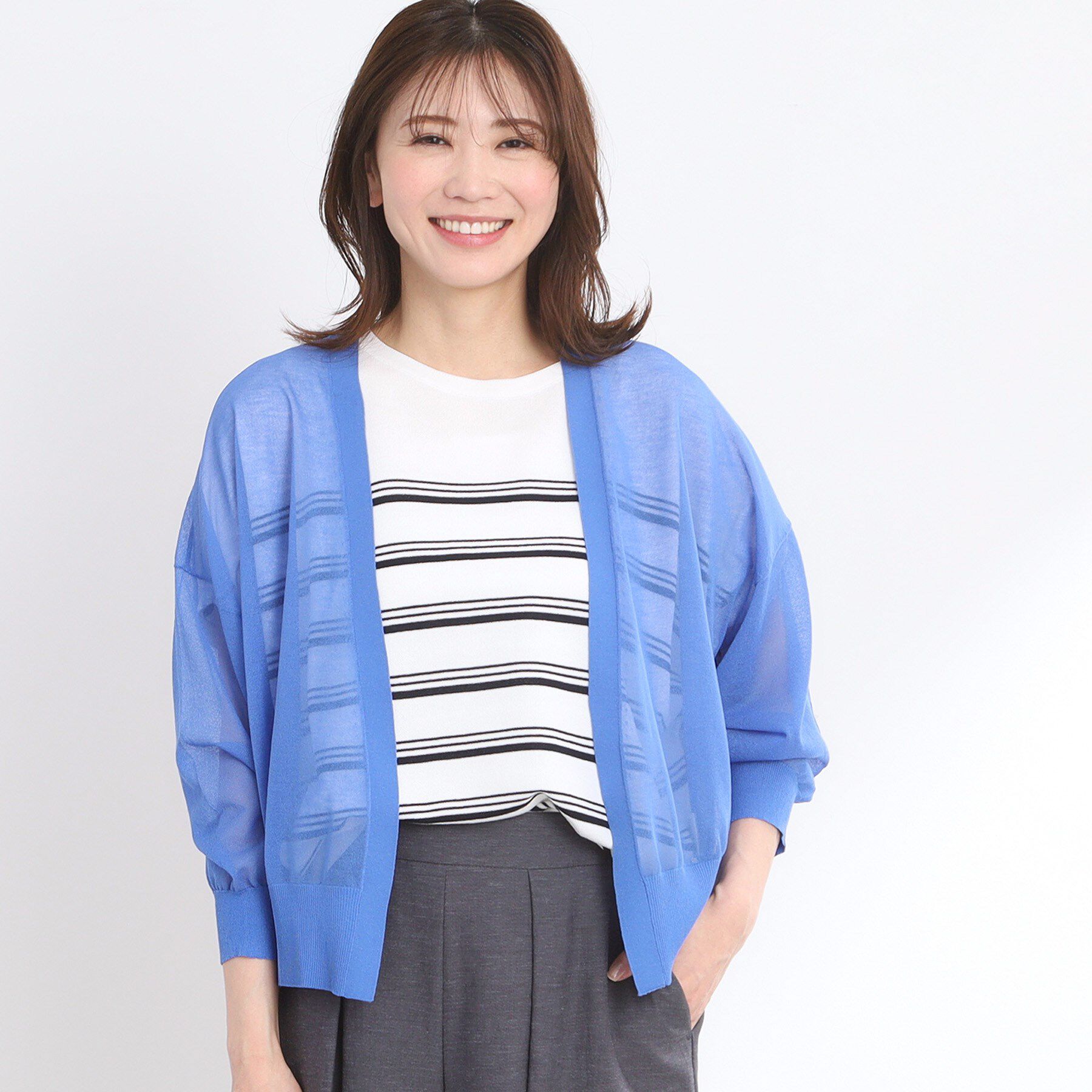 Reflect「【手洗い可】キレイめシアーカーディガン」|カーディガン|