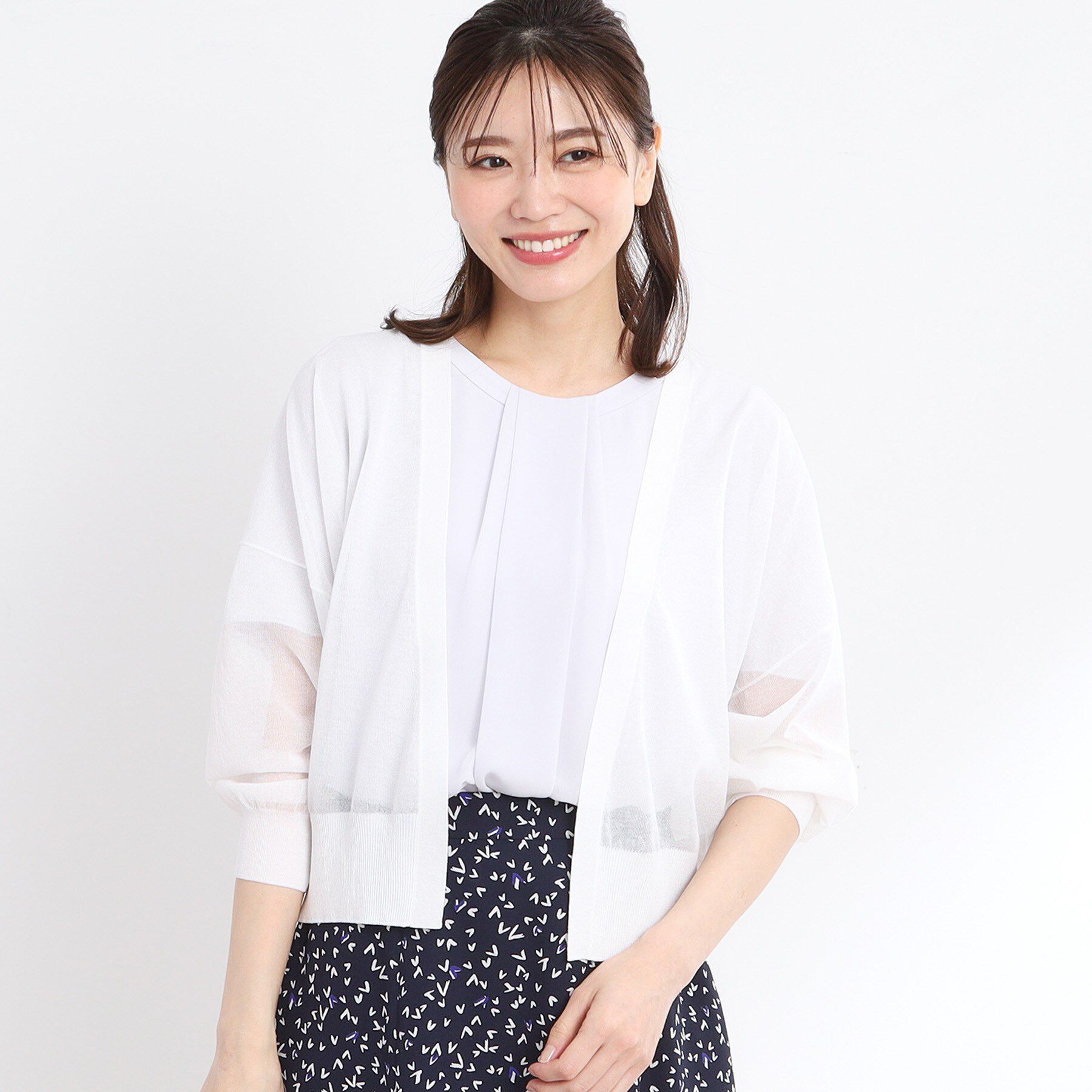 Reflect「【手洗い可】キレイめシアーカーディガン」|カーディガン|