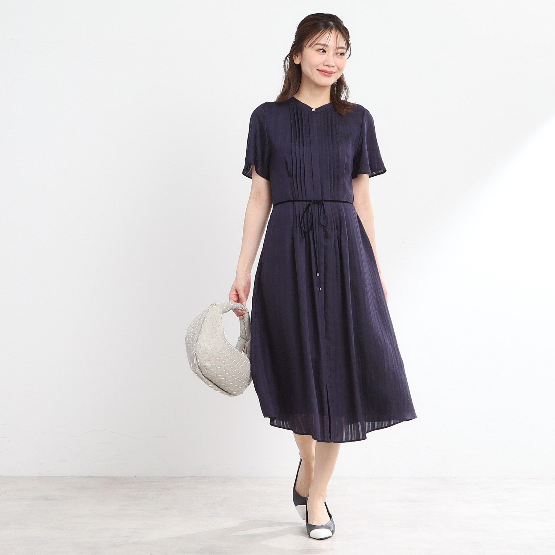 Reflect「【夏SALE／手洗い可】シャドーボーダーワンピース」|ワンピース|