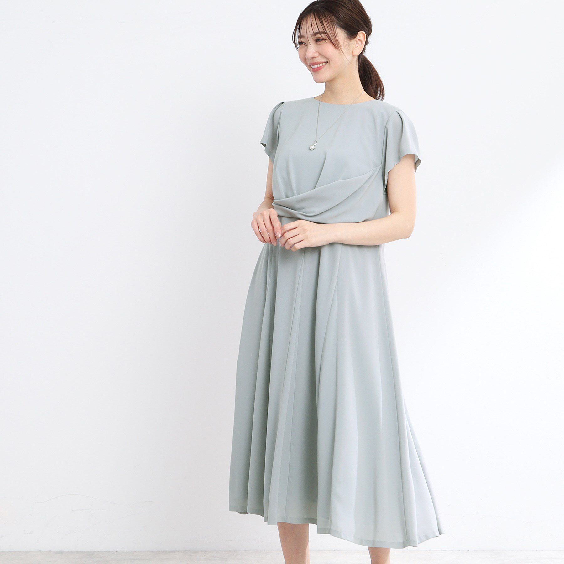 Reflect「【R‐QUALITY／手洗い可】ドレープシルエットワンピース」|ワンピース|