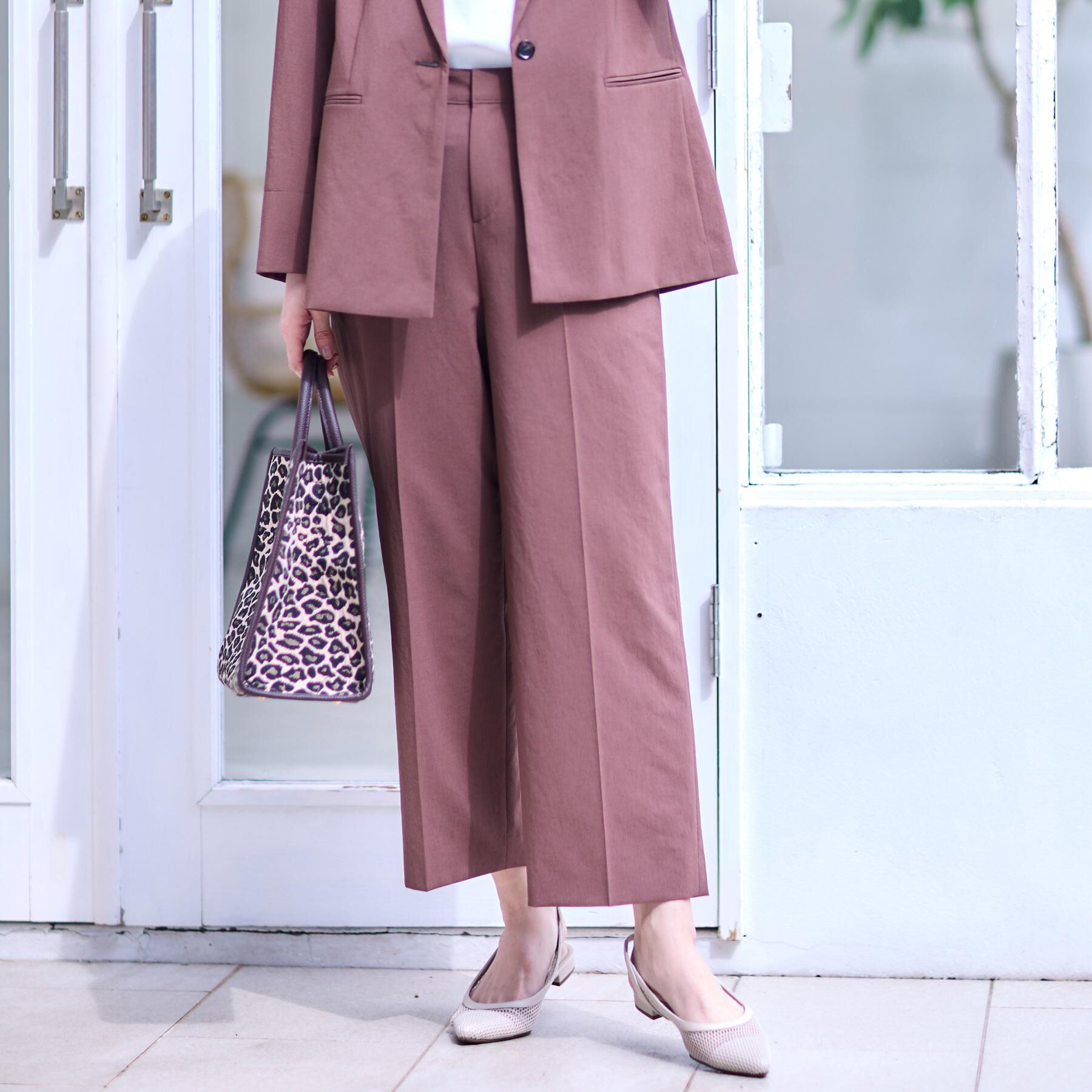 Reflect「【マシンウォッシュ可／セットアップ可／通勤におすすめ】ドライタッチストレートパンツ」|その他|ブラウン(043)