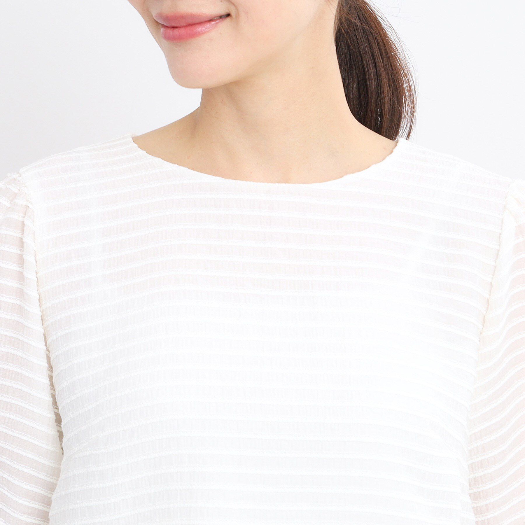 Reflect「【夏SALE／手洗い可】トゥインクルボーダーブラウス」|シャツ・ブラウス|