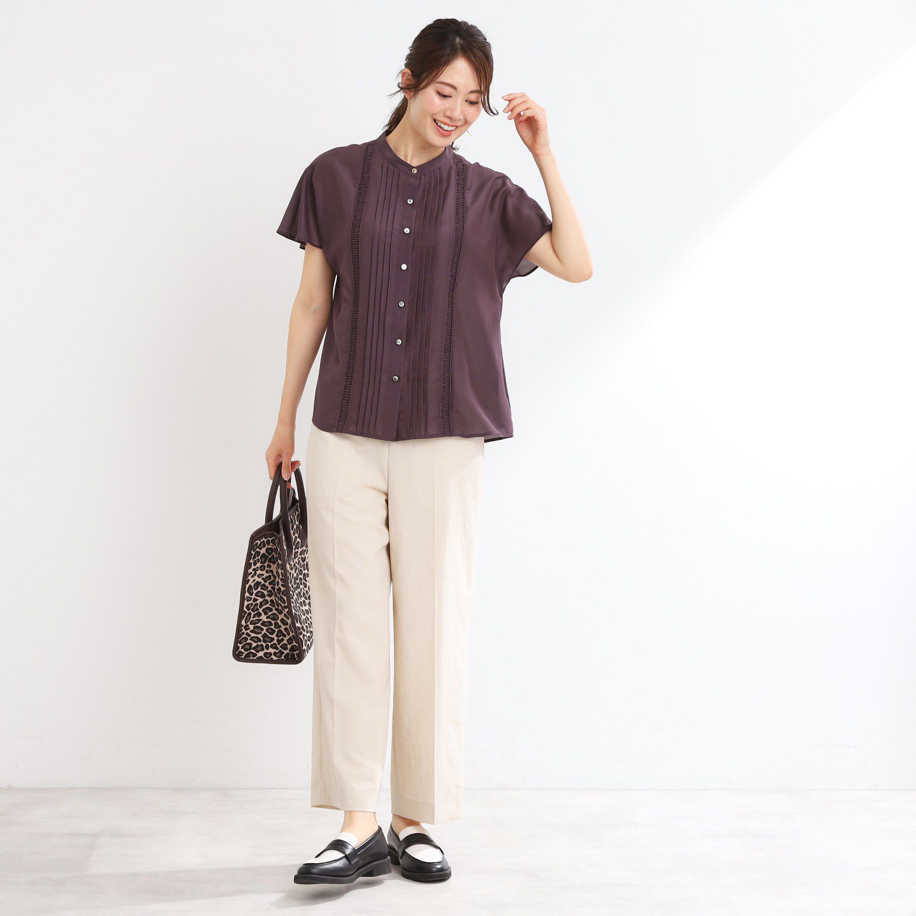 Reflect「【選べる7色◎／手洗い可】フロントピンタックデザインブラウス」|シャツ・ブラウス|