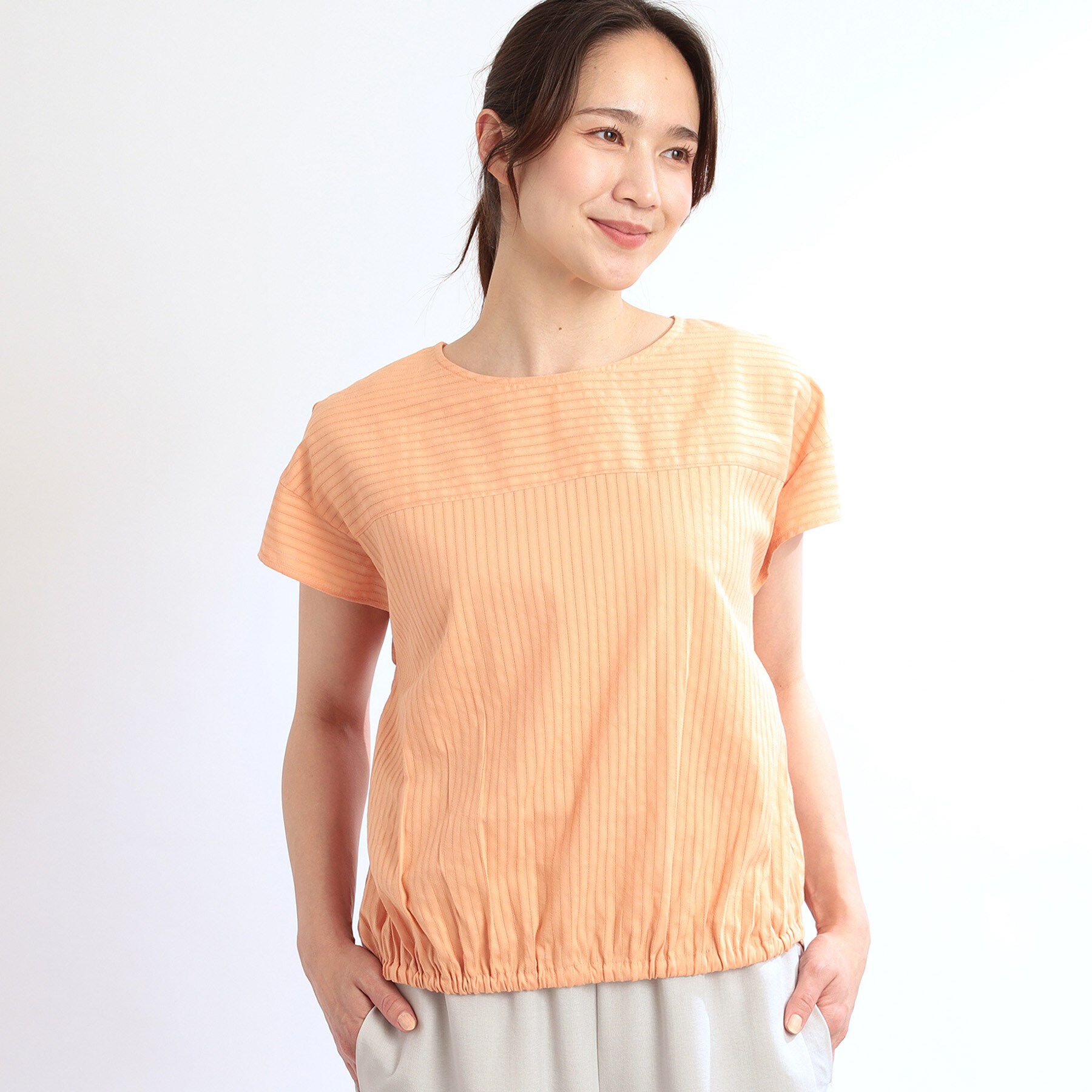 Reflect「【夏SALE／E‐QUALITY／手洗い可】フレンチスリーブブラウス」|シャツ・ブラウス|