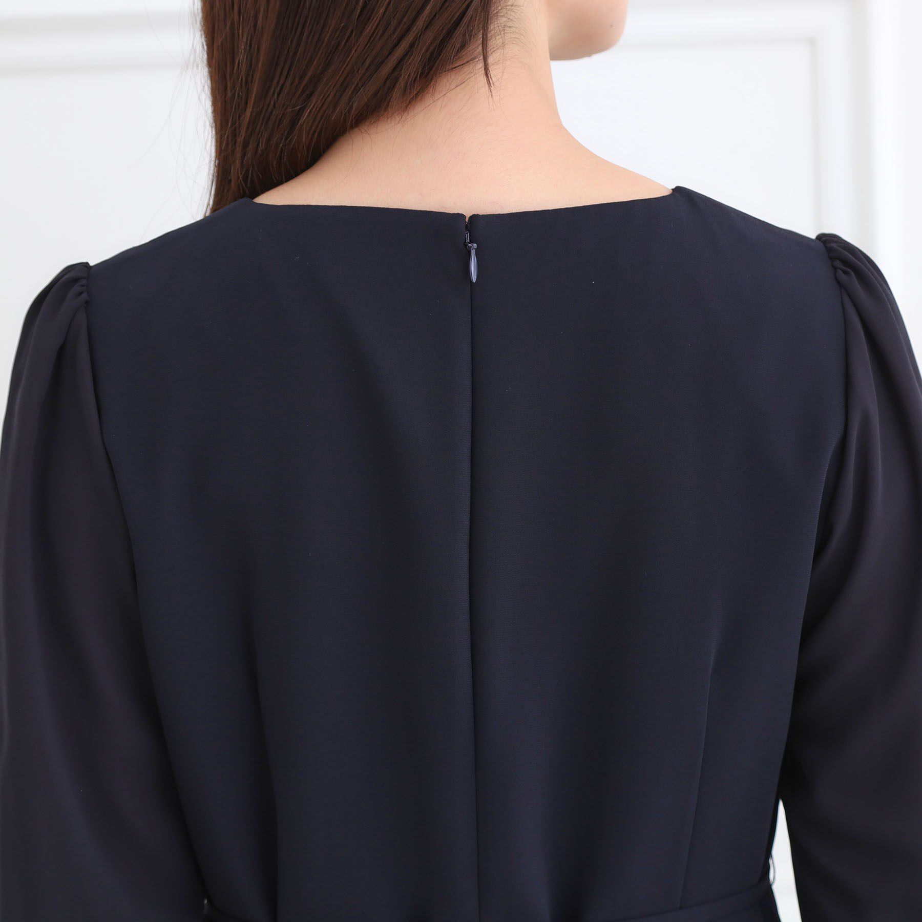 Reflect「【フォーマル／入卒／付属リボン付き】スリーブデザインジョーゼットワンピース」|ワンピース|