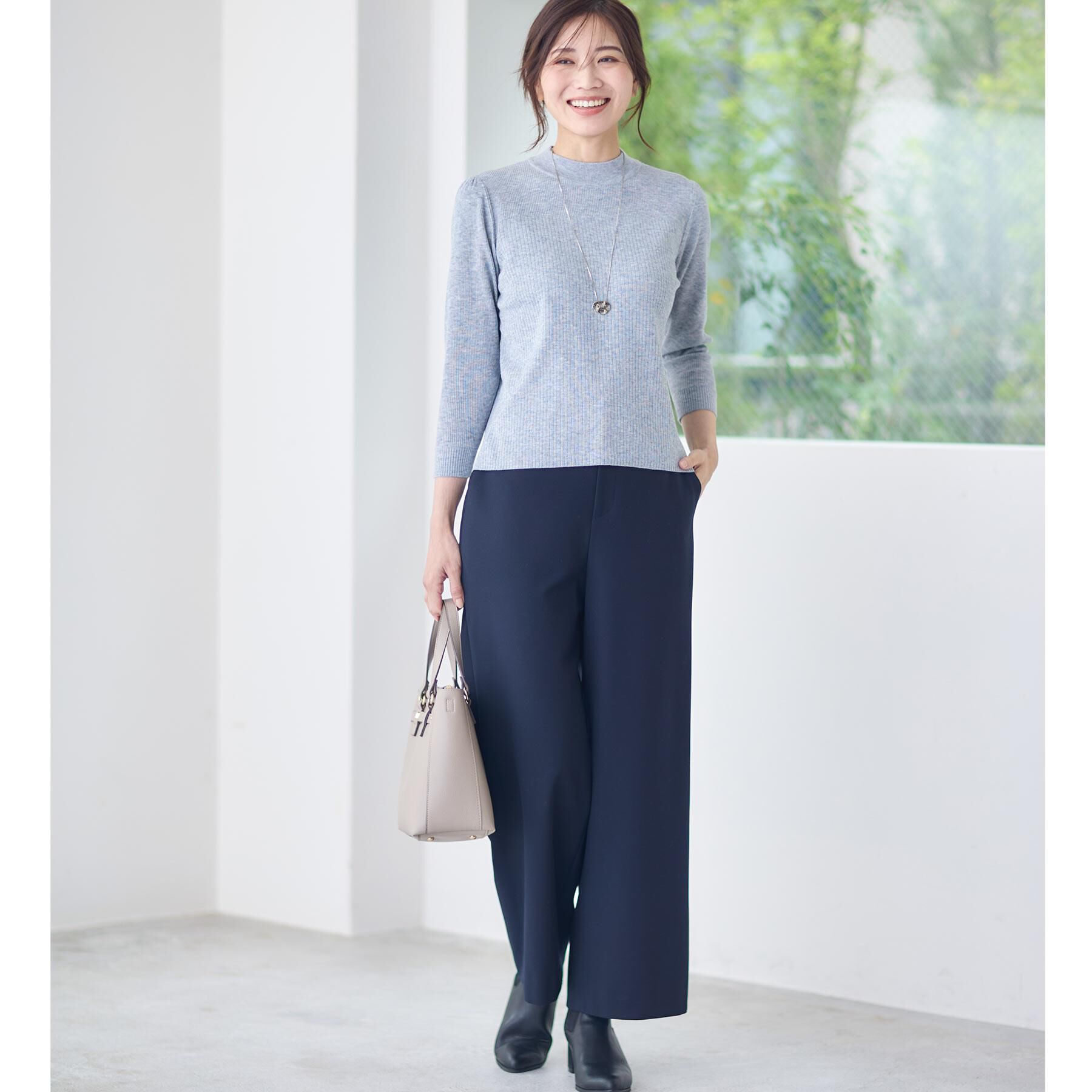 Reflect「【選べる5色／アンサンブル可】プチハイネックリブニット」|ニット・セーター|