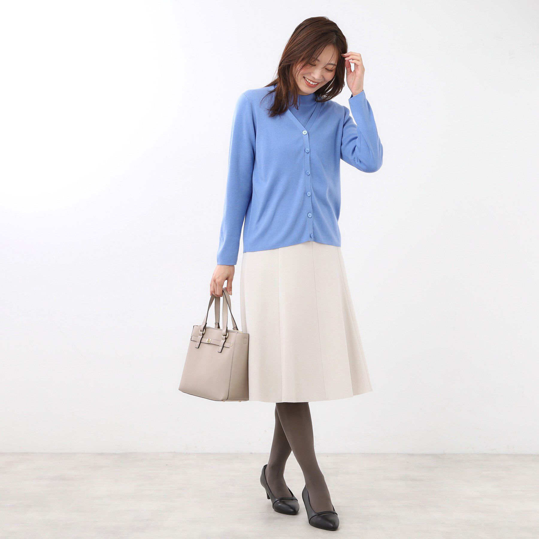 Reflect「【選べる5色／アンサンブル可】Vネックカーディガン」|カーディガン|