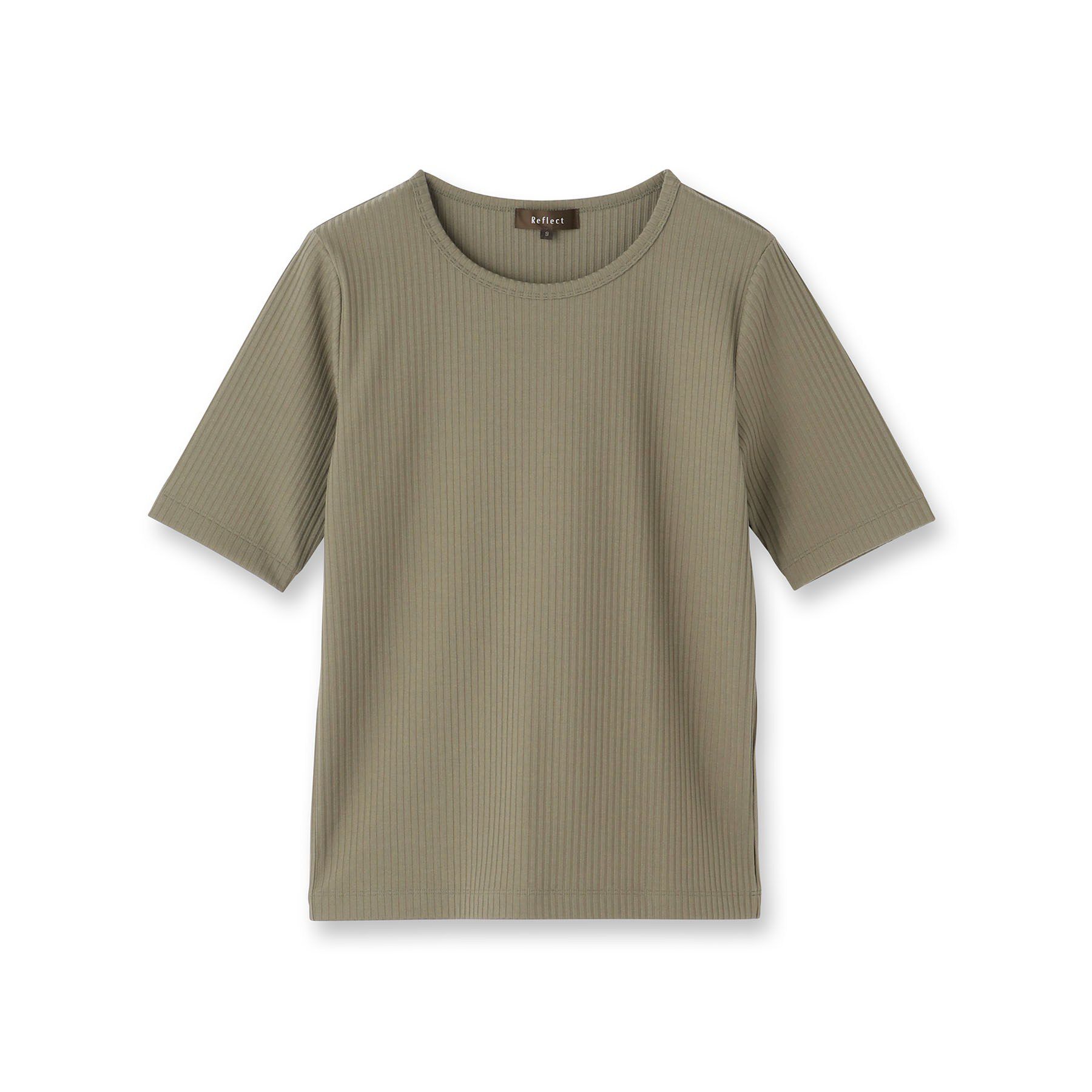 Reflect「【インナーにおすすめ◎】クルーネックストレッチリブトップス」|Tシャツ・カットソー|