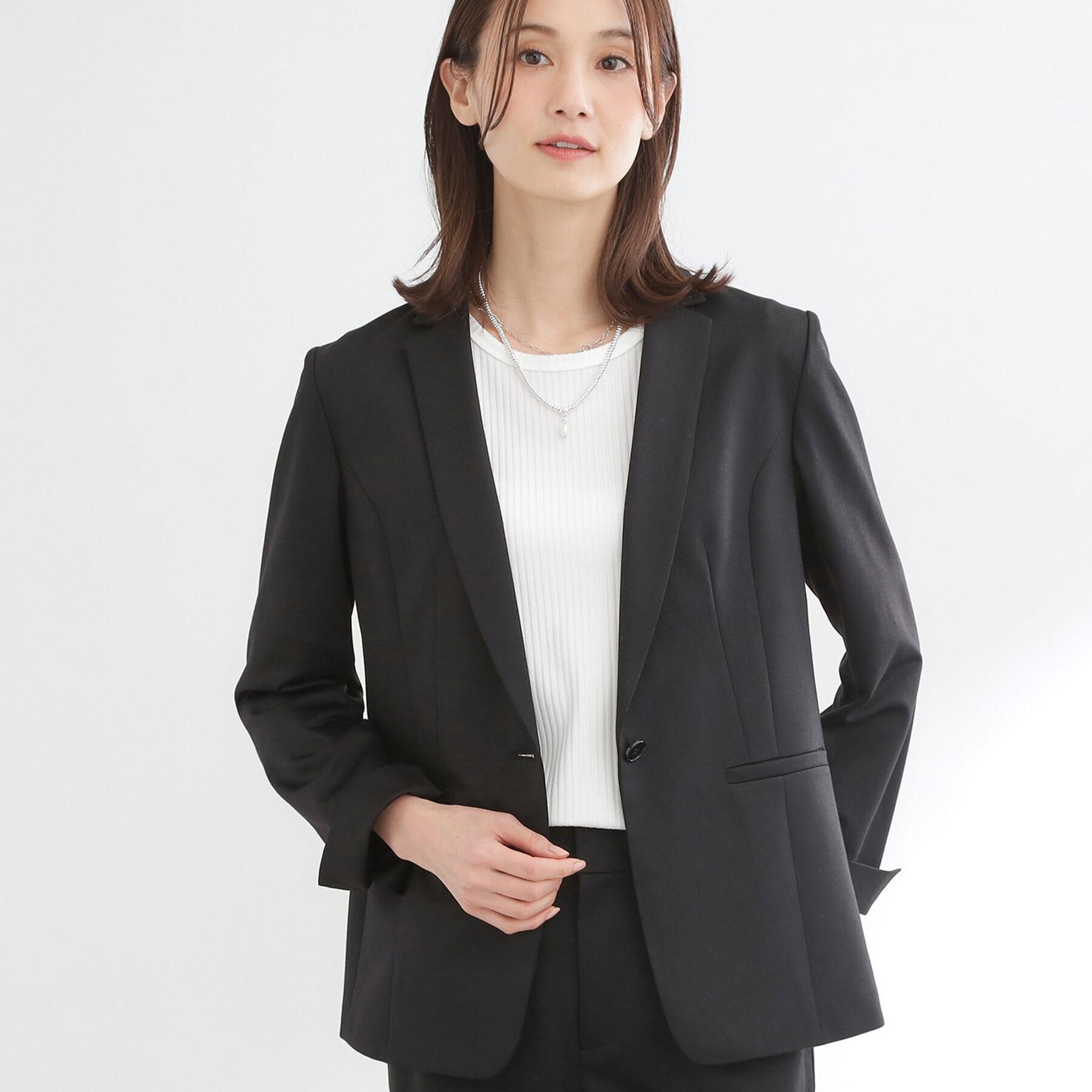 Reflect「【匠シリーズ】匠ジャケット／ロングテーラード」|テーラードジャケット|ブラック(019)