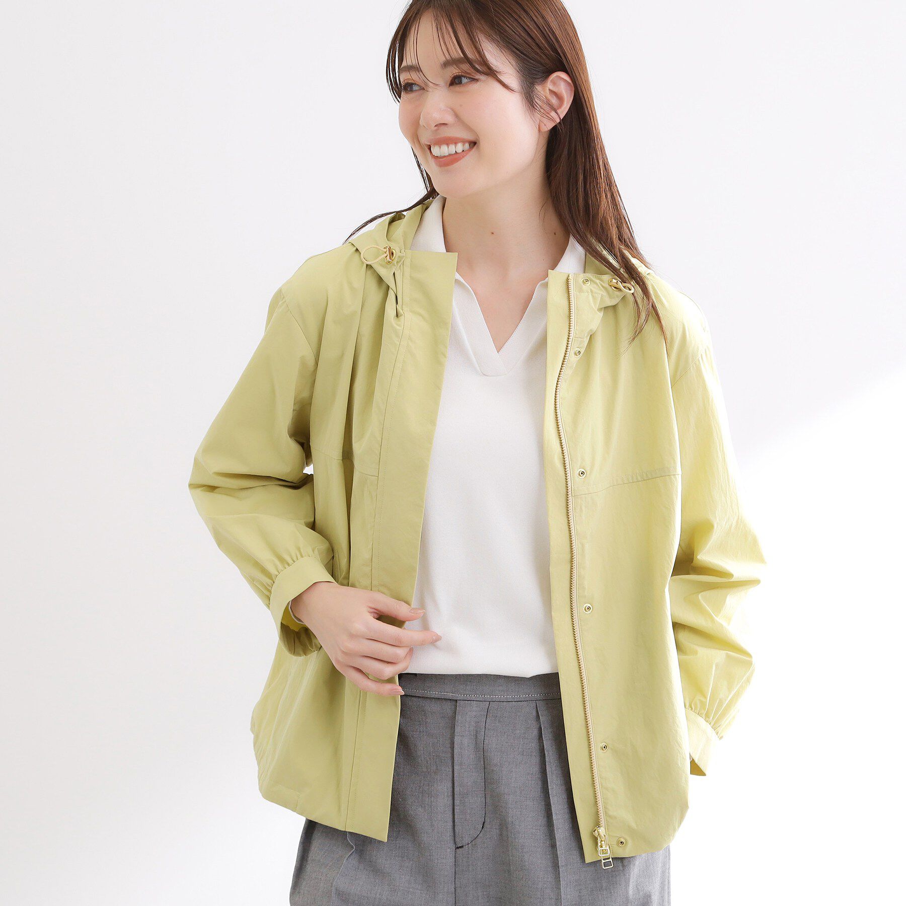 Reflect「フード付きマウンテンパーカー」|ブルゾン・スタジャン|ライトイエロー(03