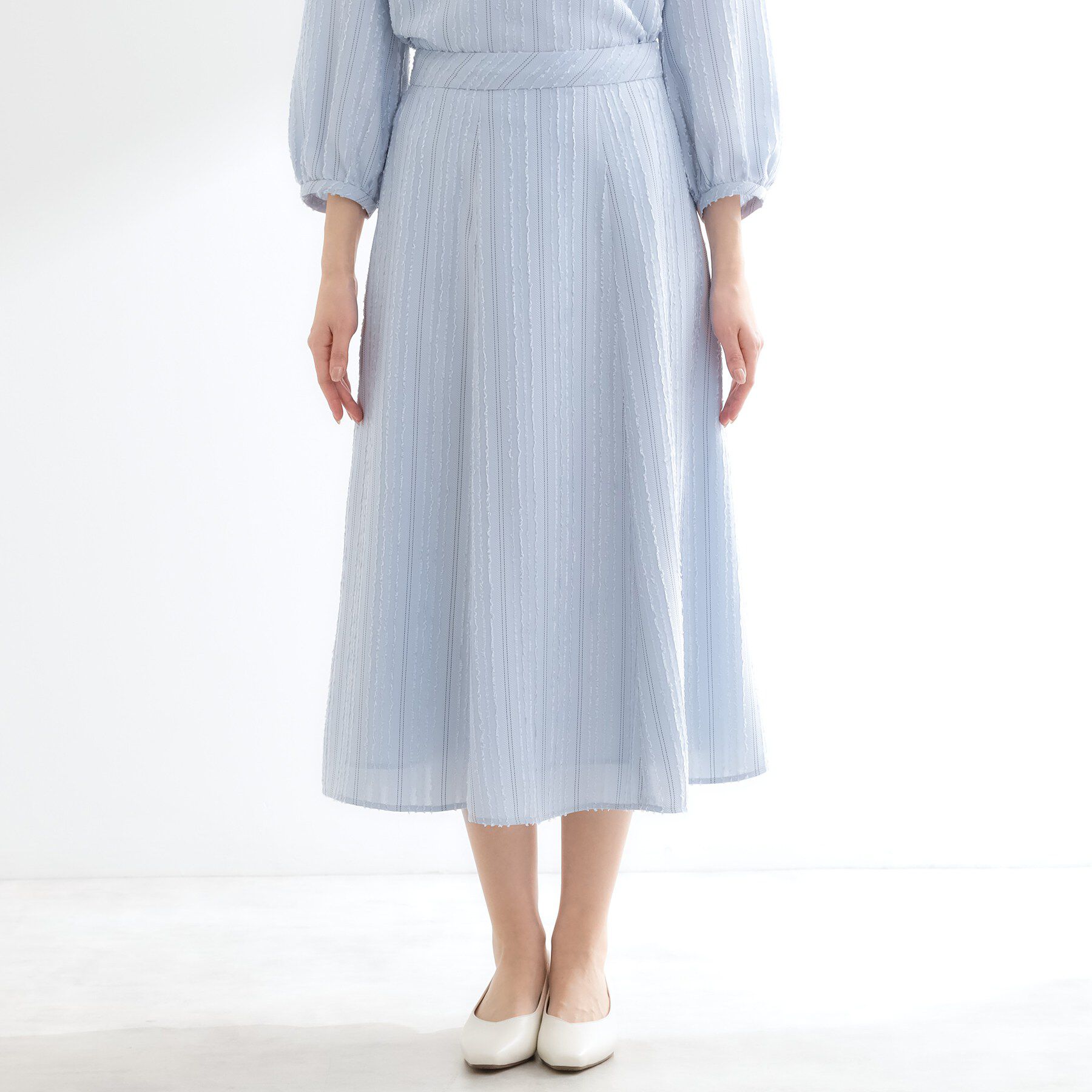 Reflect「【セットアップ可】ストライプ柄ジャカードスカート」|スカート|