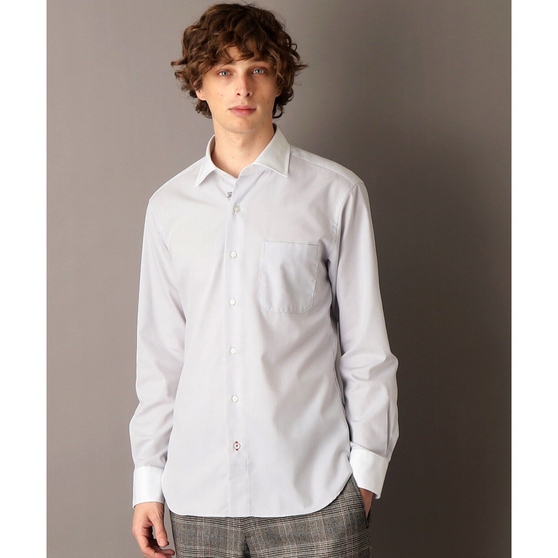 DRESSTERIOR「ワイドカラー クレリックシャツ」|シャツ・ブラウス|