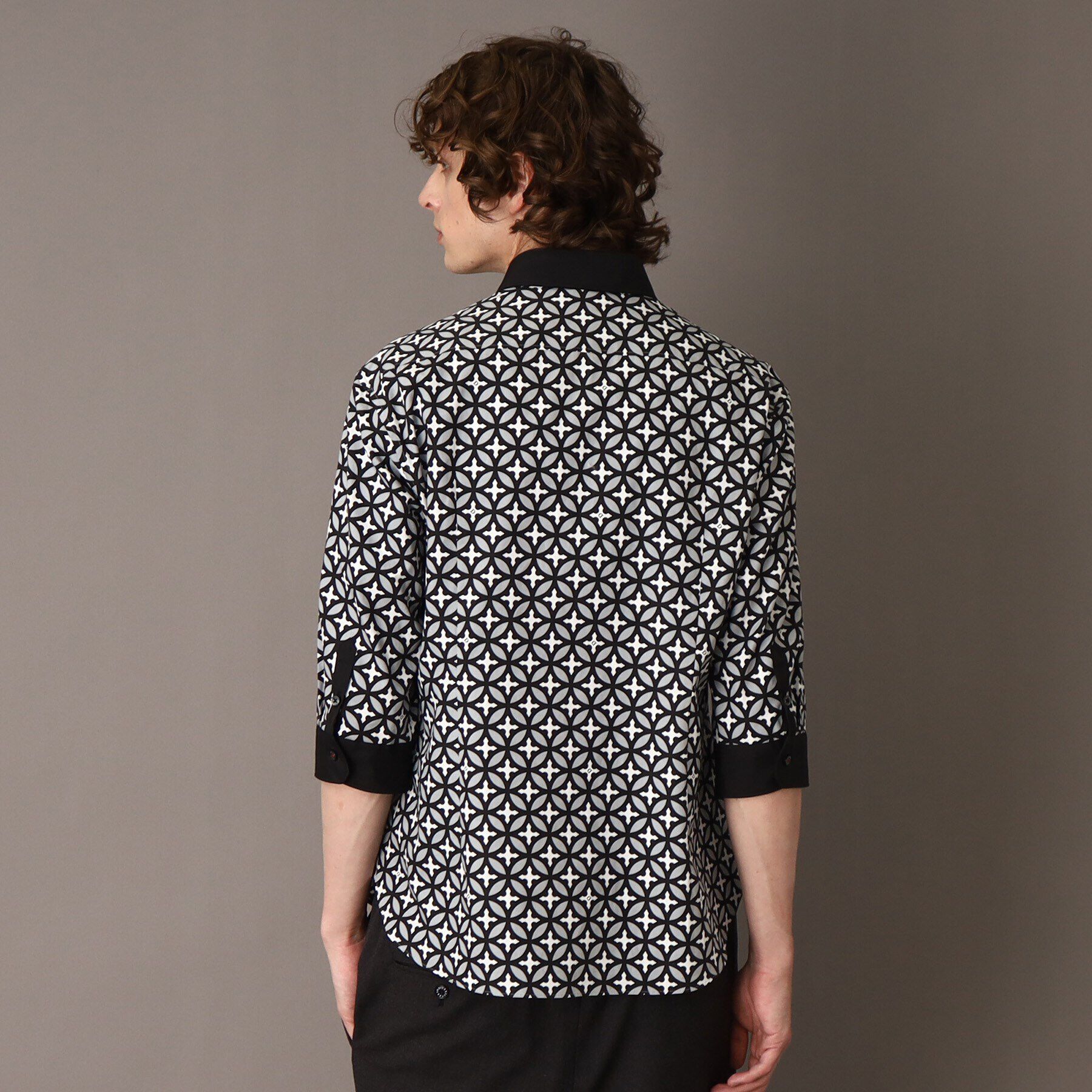 DRESSTERIOR「【Safari5月号掲載】オーバーラップサークル スリークオーターシャツ」|シャツ・ブラウス|