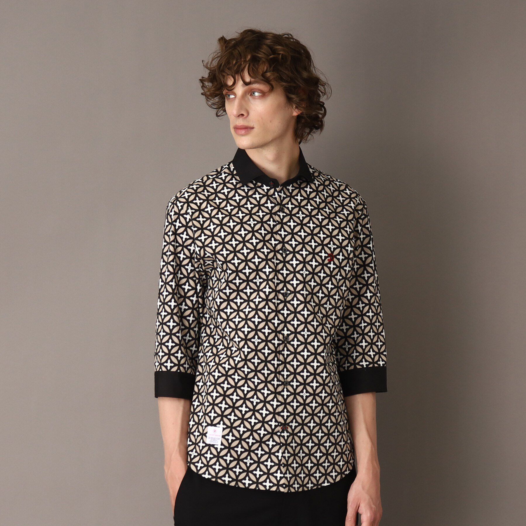 DRESSTERIOR「【Safari5月号掲載】オーバーラップサークル スリークオーターシャツ」|シャツ・ブラウス|