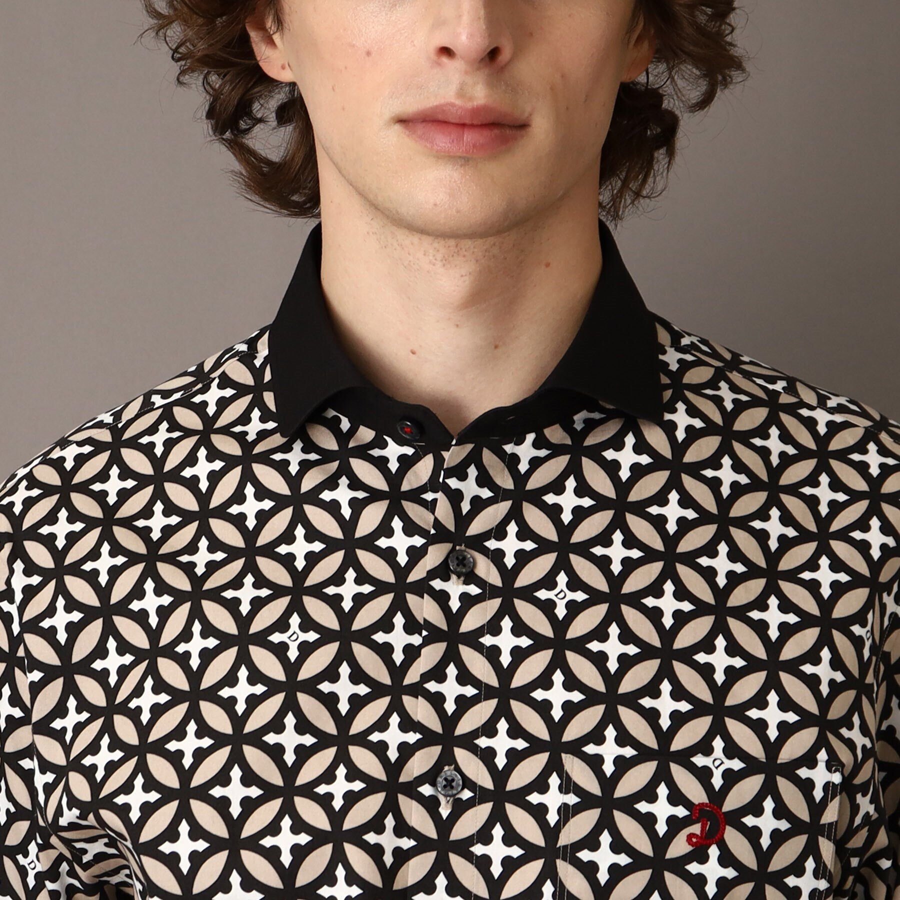 DRESSTERIOR「【Safari5月号掲載】オーバーラップサークル スリークオーターシャツ」|シャツ・ブラウス|