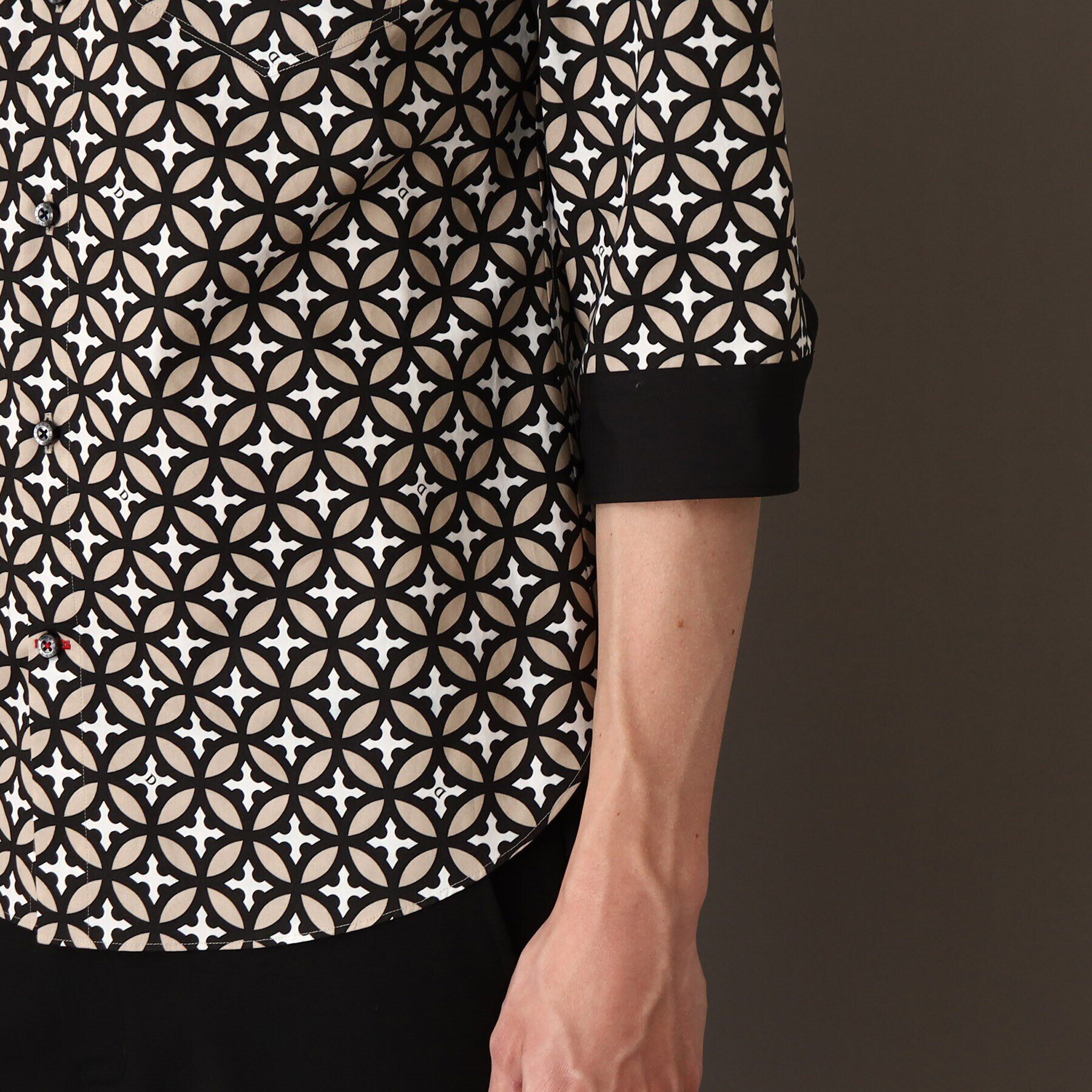 DRESSTERIOR「【Safari5月号掲載】オーバーラップサークル スリークオーターシャツ」|シャツ・ブラウス|