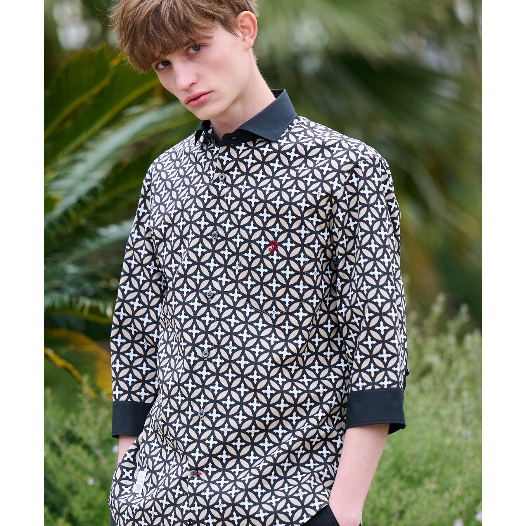 DRESSTERIOR「【Safari5月号掲載】オーバーラップサークル スリークオーターシャツ」|シャツ・ブラウス|