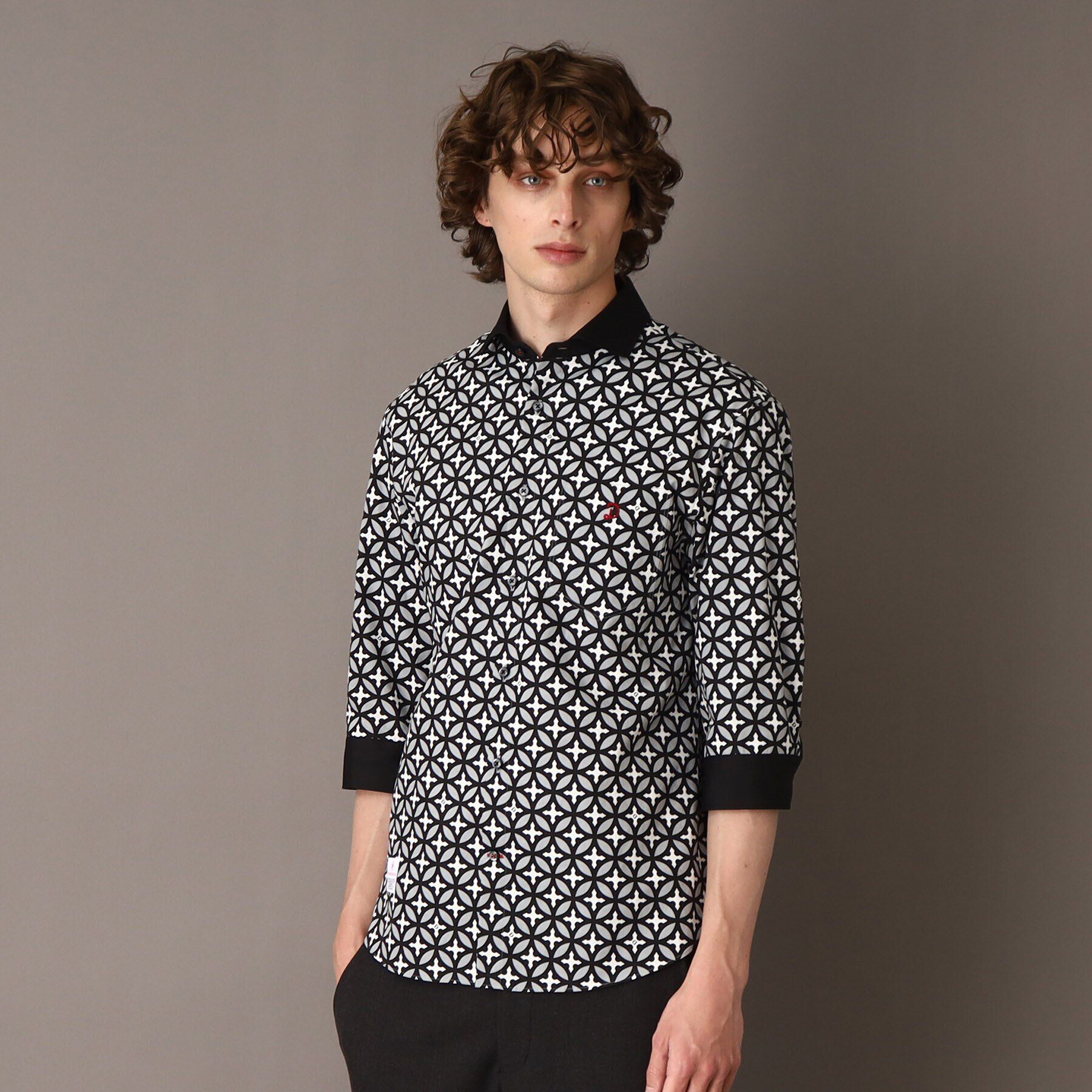 DRESSTERIOR「【Safari5月号掲載】オーバーラップサークル スリークオーターシャツ」|シャツ・ブラウス|