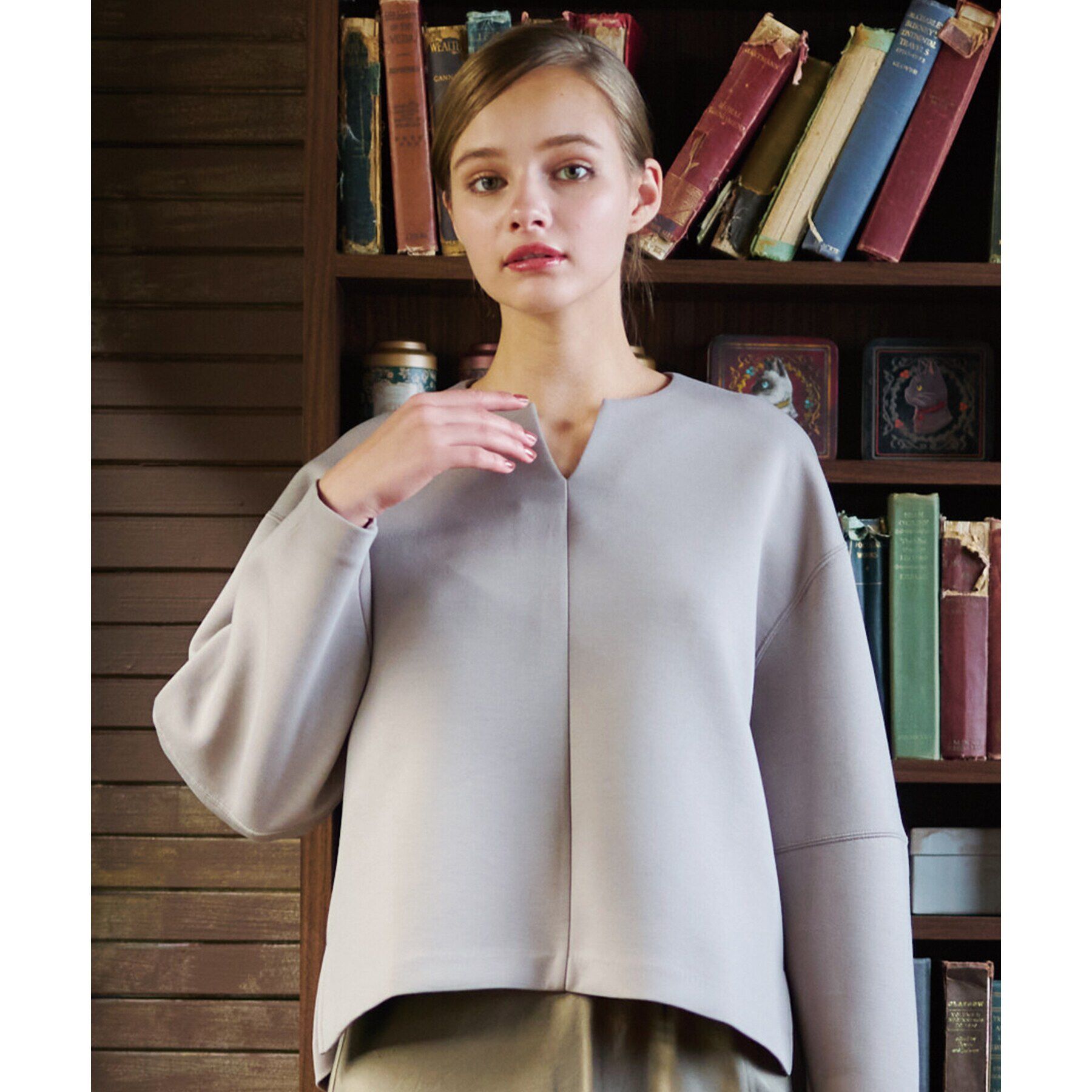 DRESSTERIOR「ダンボールニットプルオーバー」|Tシャツ・カットソー|トープ(054)