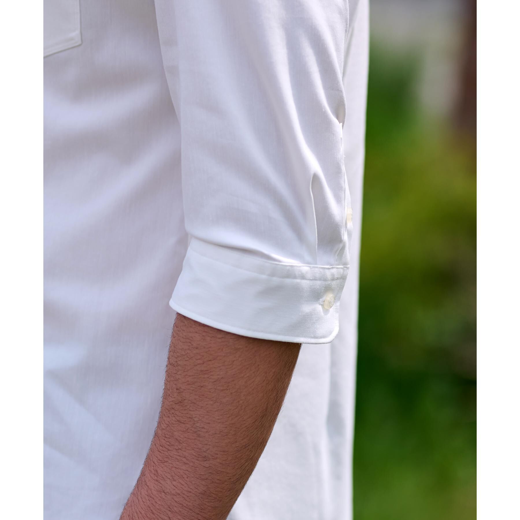 DRESSTERIOR「リネン混スリークオーターシャツ」|シャツ・ブラウス|