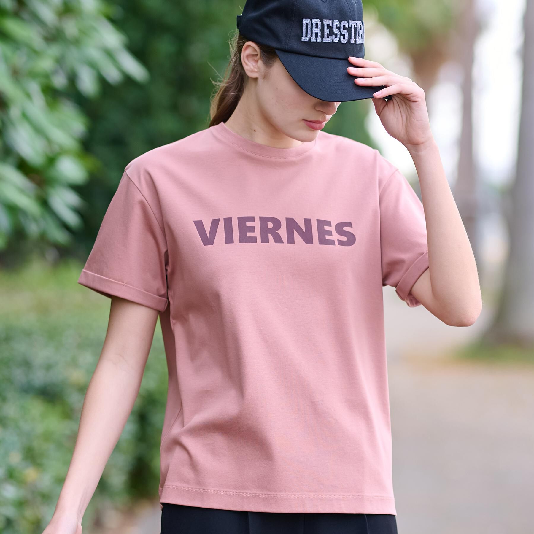DRESSTERIOR「【接触冷感/抗菌防臭/消臭】アイスクリアコットン VIERNESロゴT」|Tシャツ・カットソー|