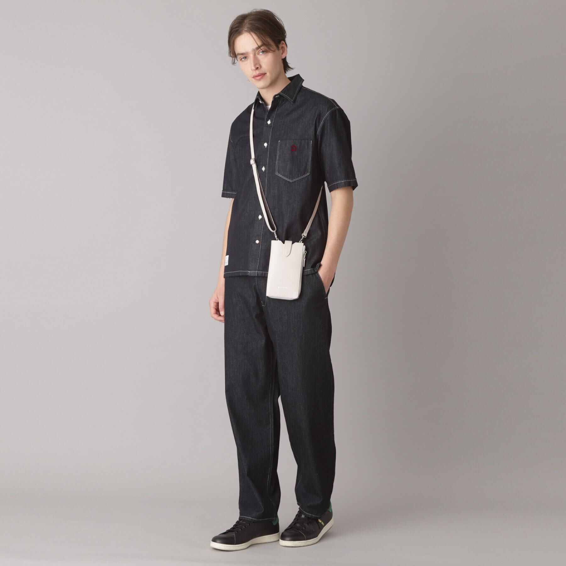 DRESSTERIOR「【セットアップ可】ライトデニム ハーフスリーブシャツ」|シャツ・ブラウス|