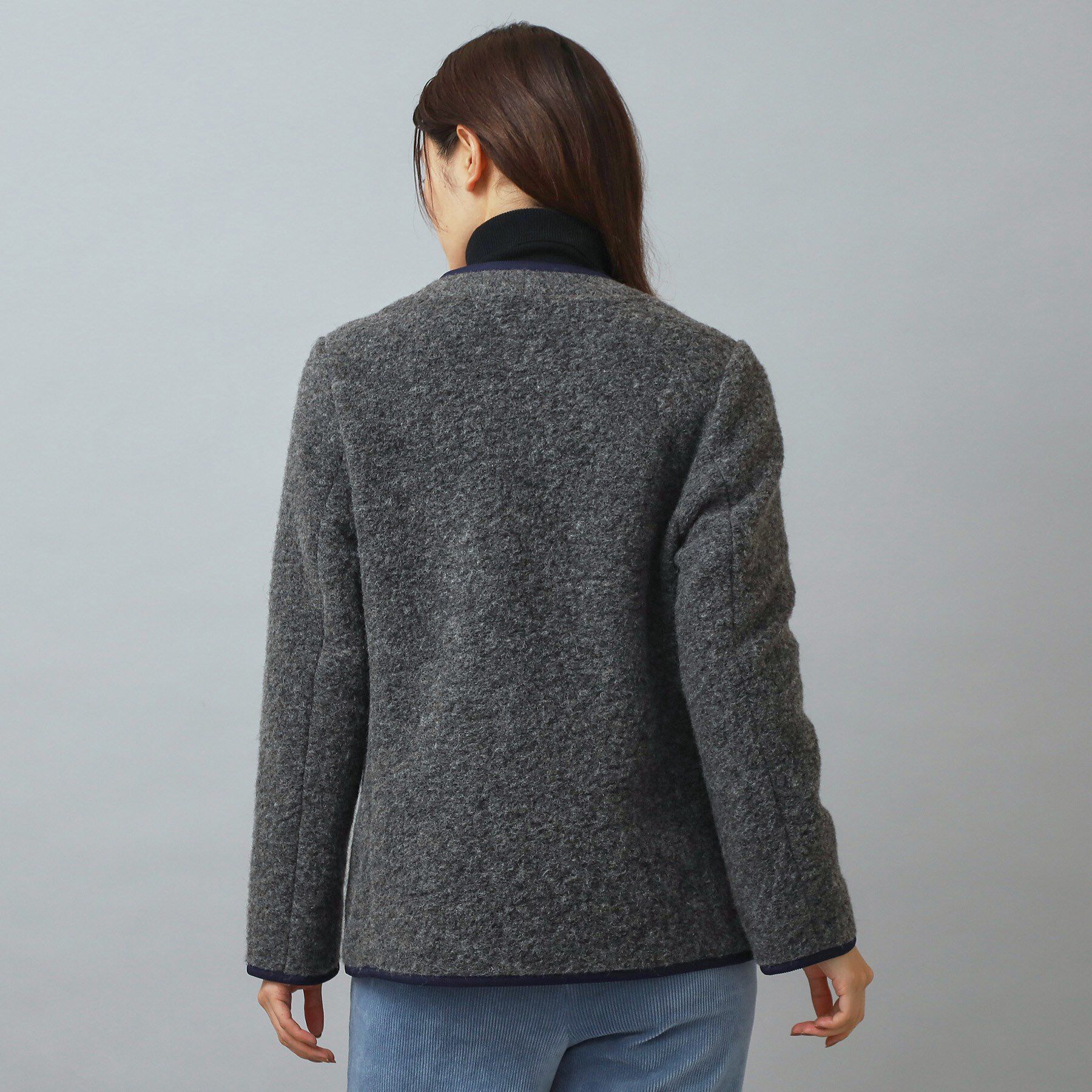 DRESSTERIOR「チロリアンニットジャケット」|ノーカラージャケット|