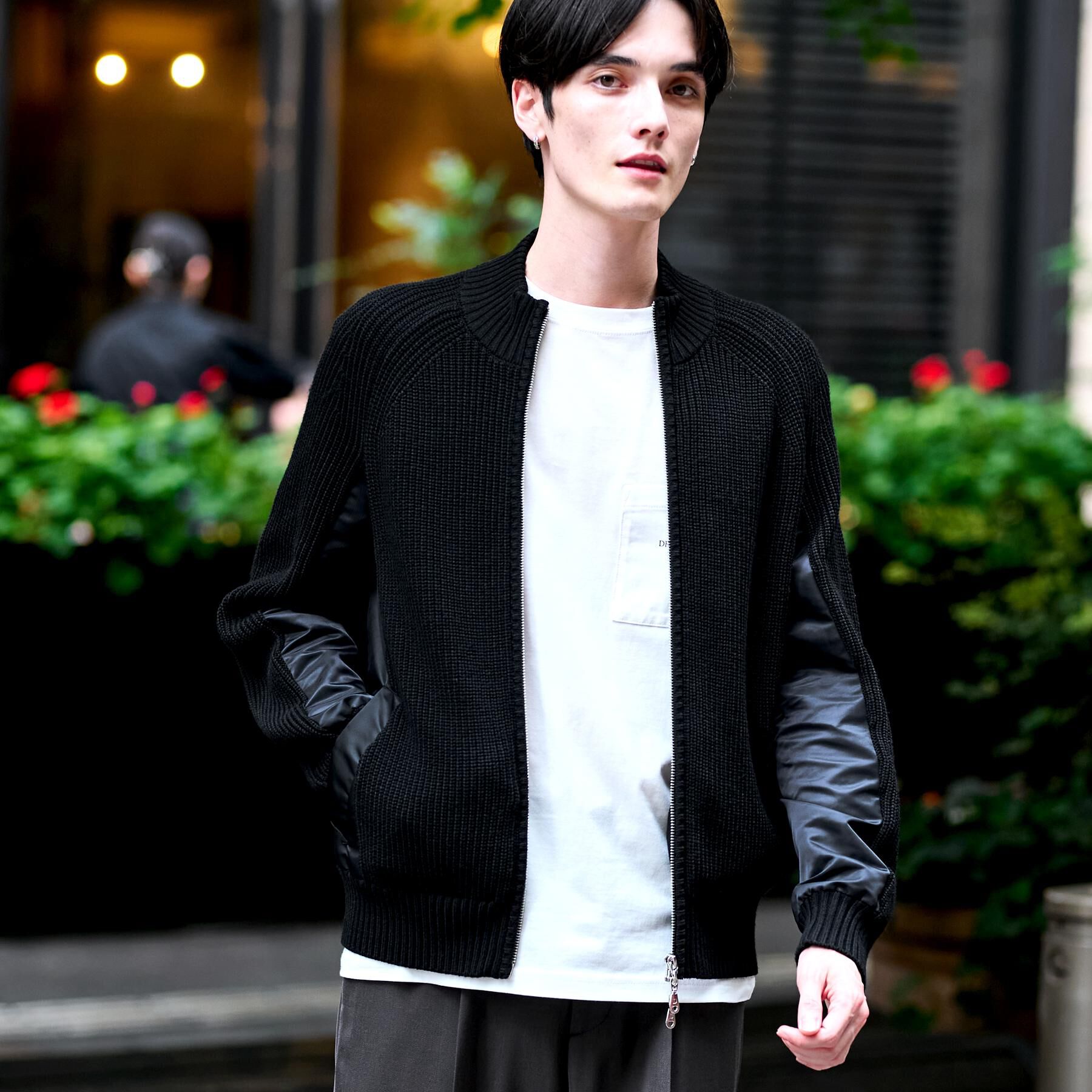 DRESSTERIOR「ミリタリーニットジャケット」|カーディガン|