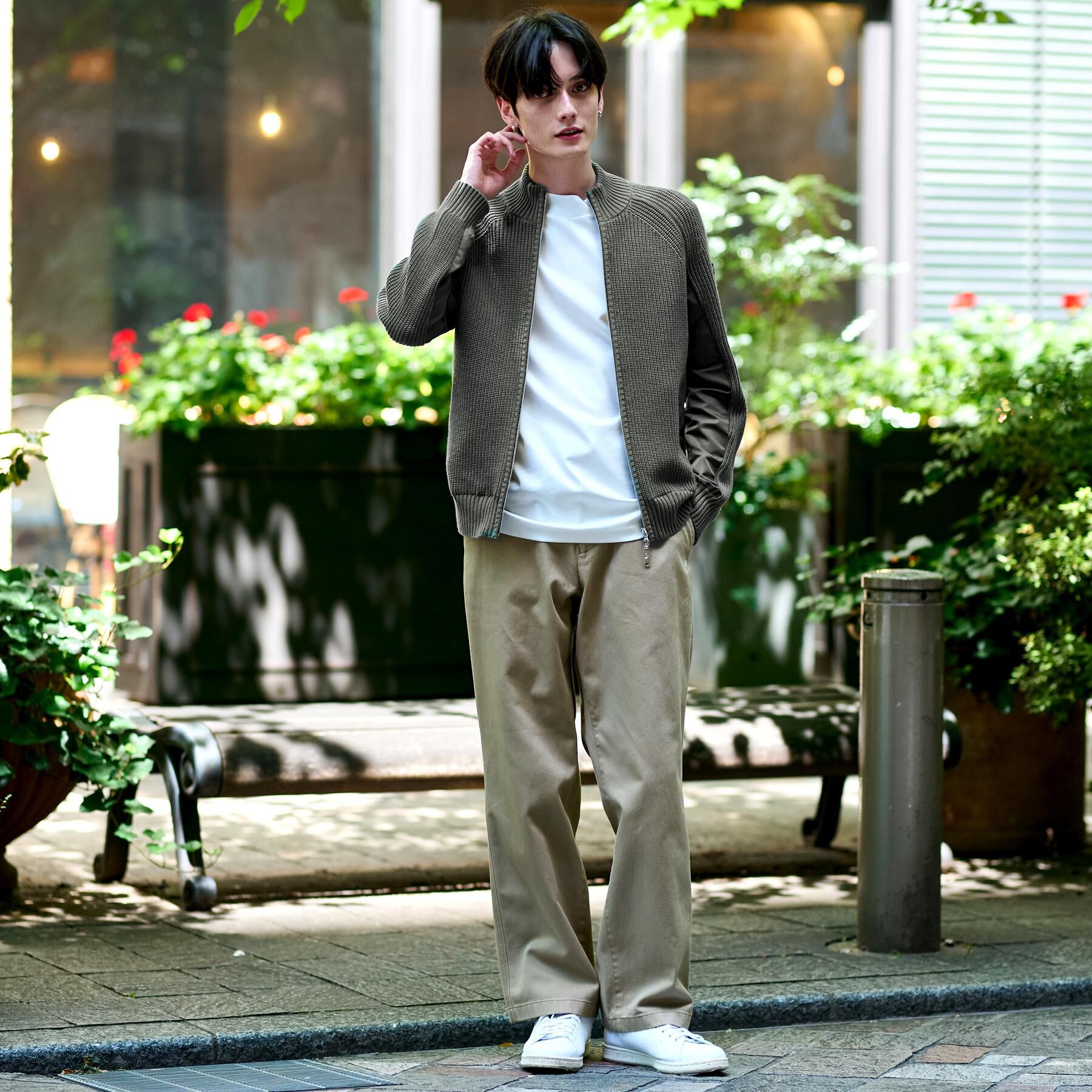 DRESSTERIOR「ミリタリーニットジャケット」|カーディガン|