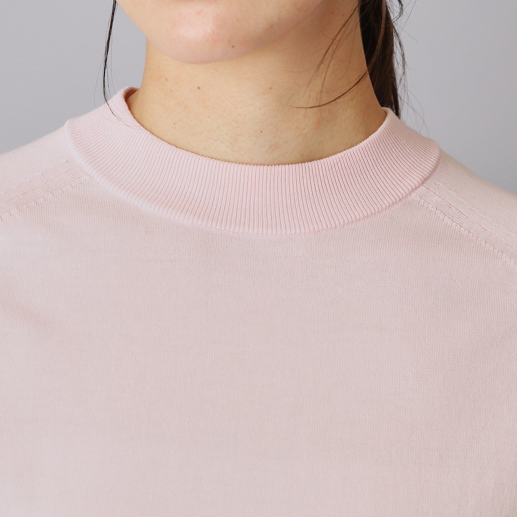 DRESSTERIOR「コットンシルクハーフスリーブニット」|ニット・セーター|