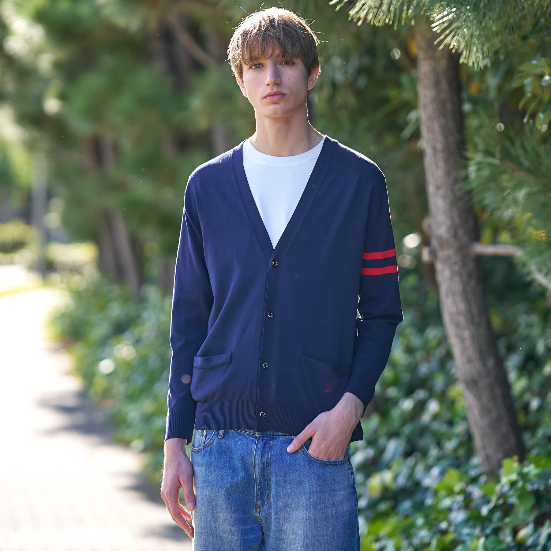 DRESSTERIOR「コットンシルク ニットカーディガン」|カーディガン|