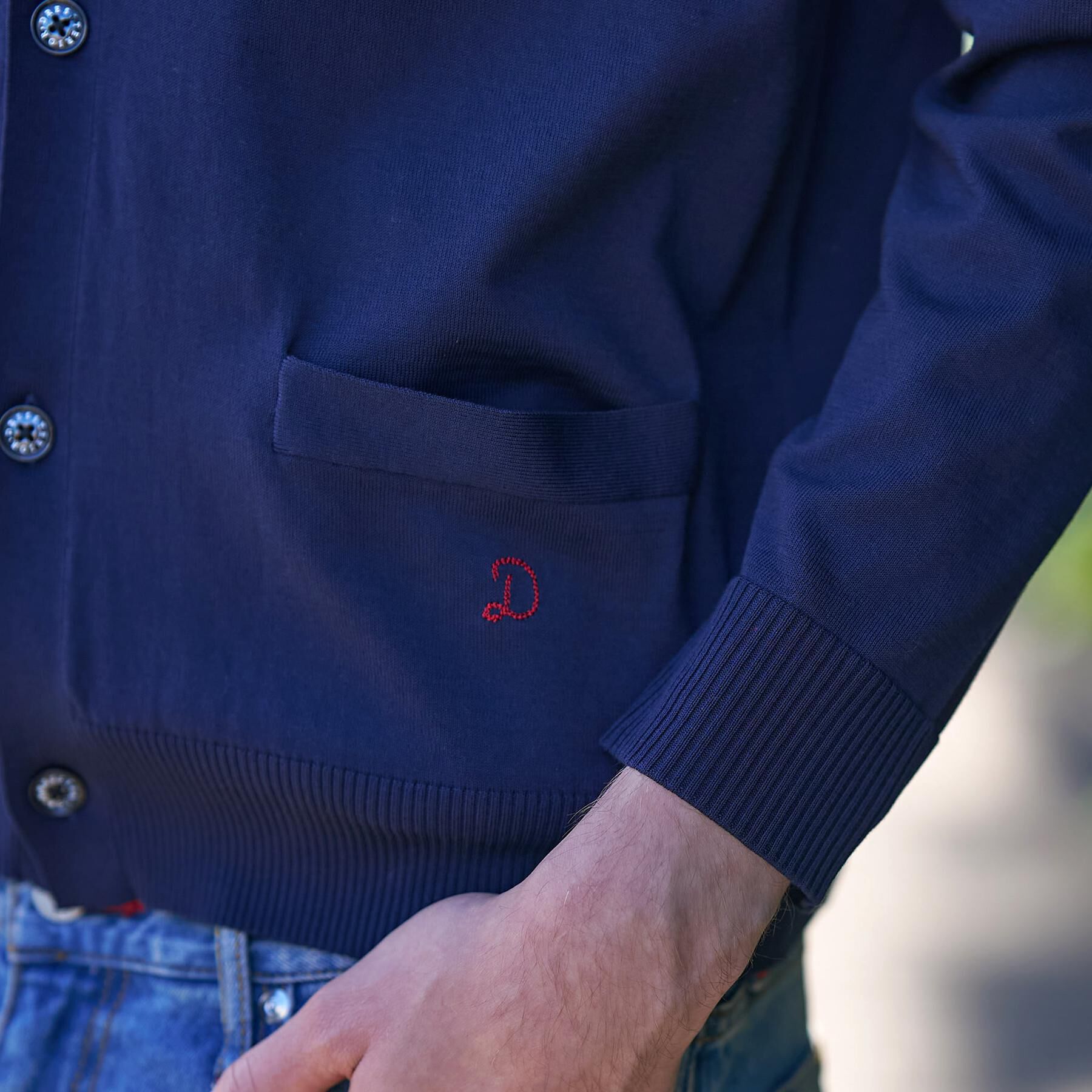 DRESSTERIOR「コットンシルク ニットカーディガン」|カーディガン|