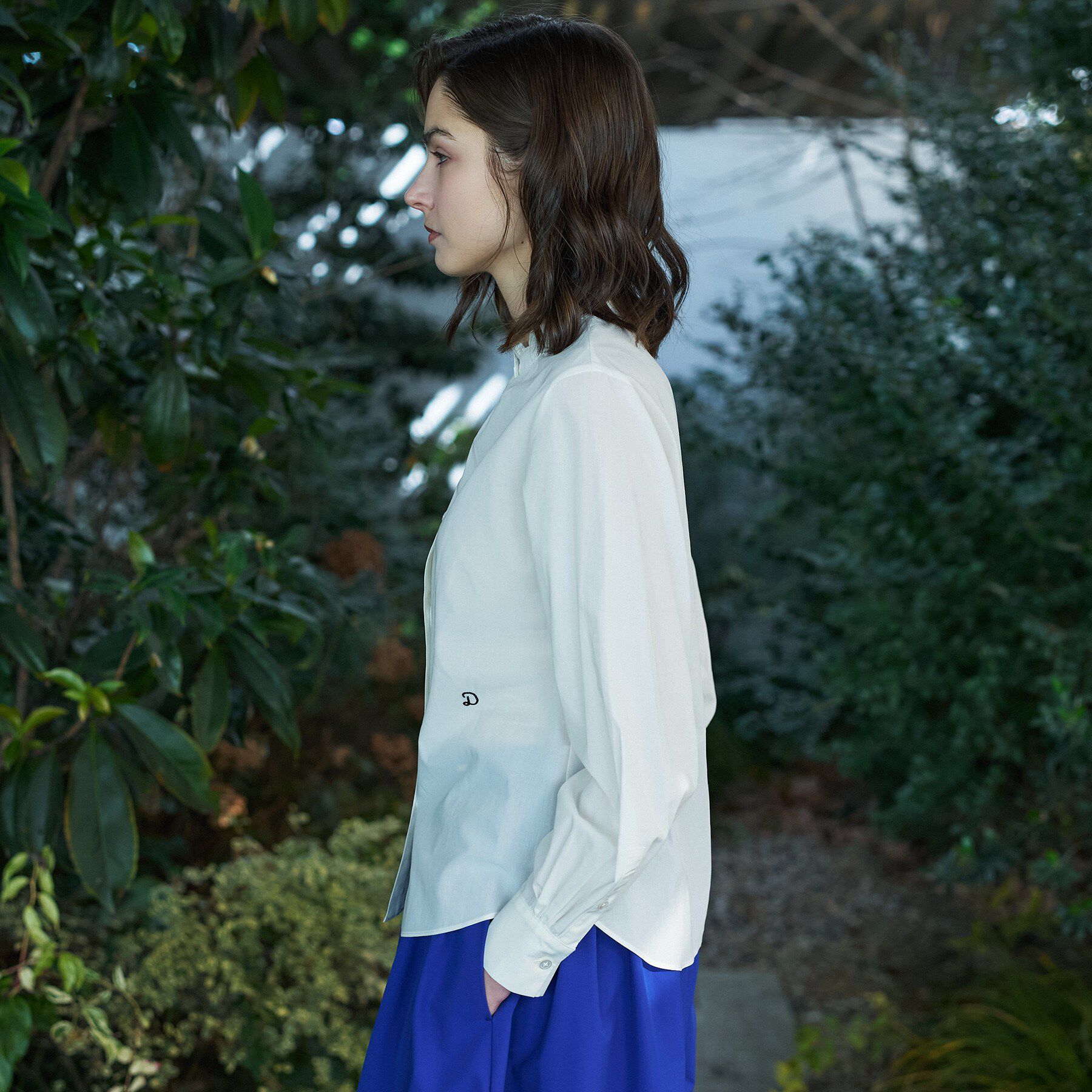 DRESSTERIOR「スタンドフリルネックブラウス」|シャツ・ブラウス|