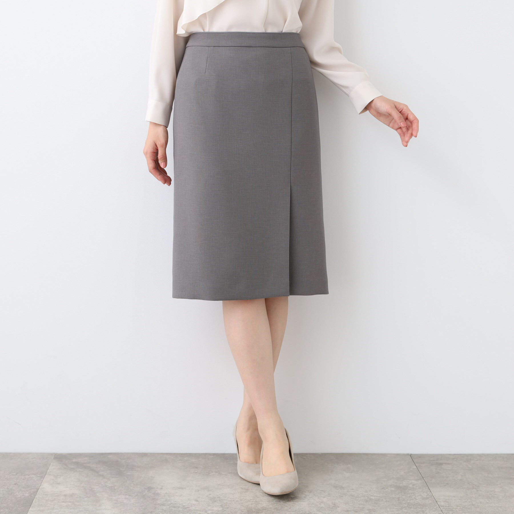 INDIVI「【洗える／スーツ】ストレートラインスカート」|スーツ|