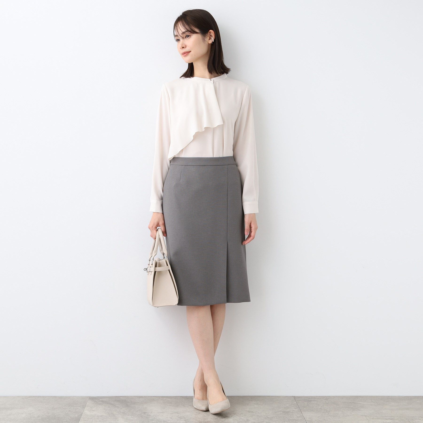 INDIVI「【洗える／スーツ】ストレートラインスカート」|スーツ|